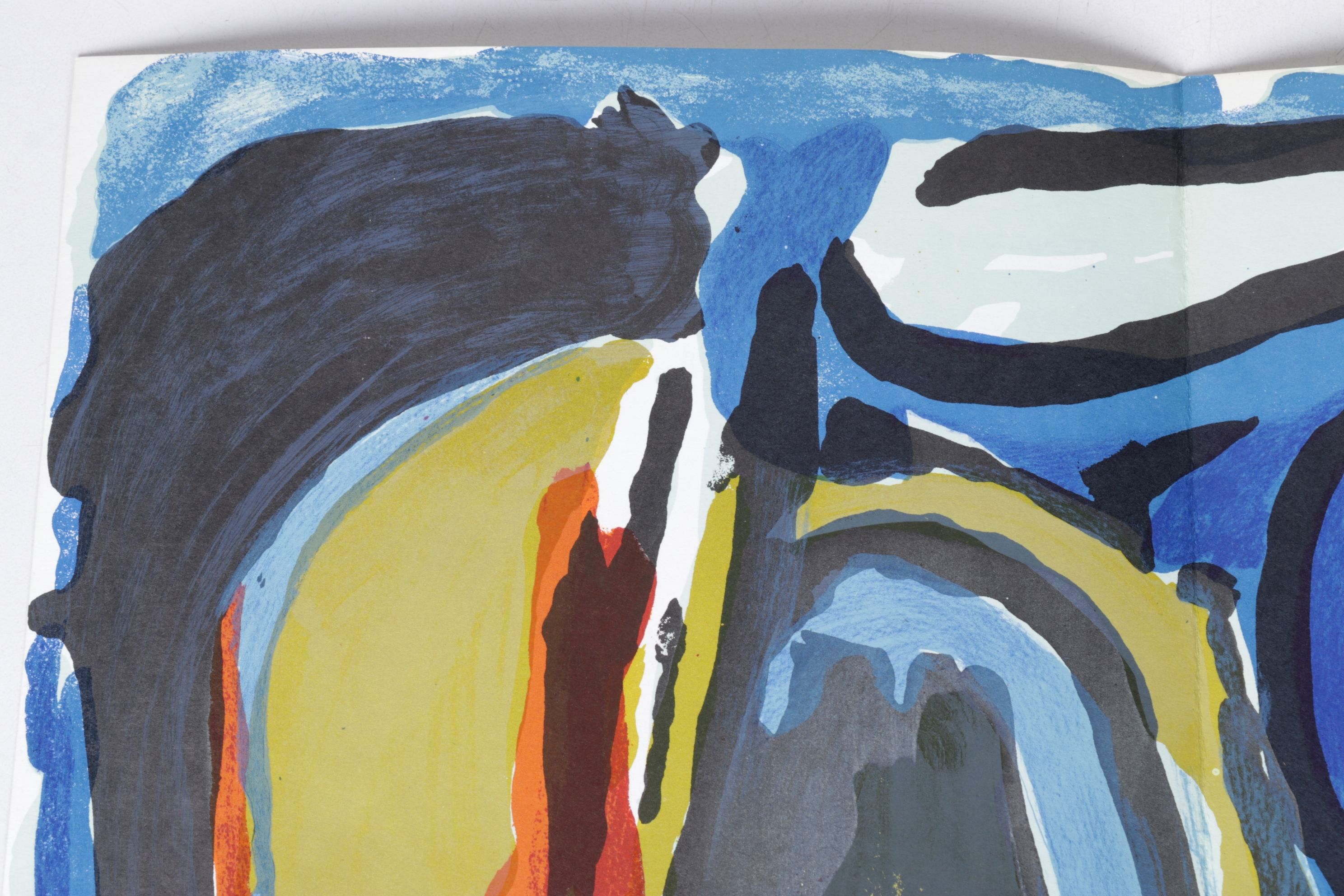 Bram van Velde Double-Page Color Lithograph for "Derrière le Miroir," 1975