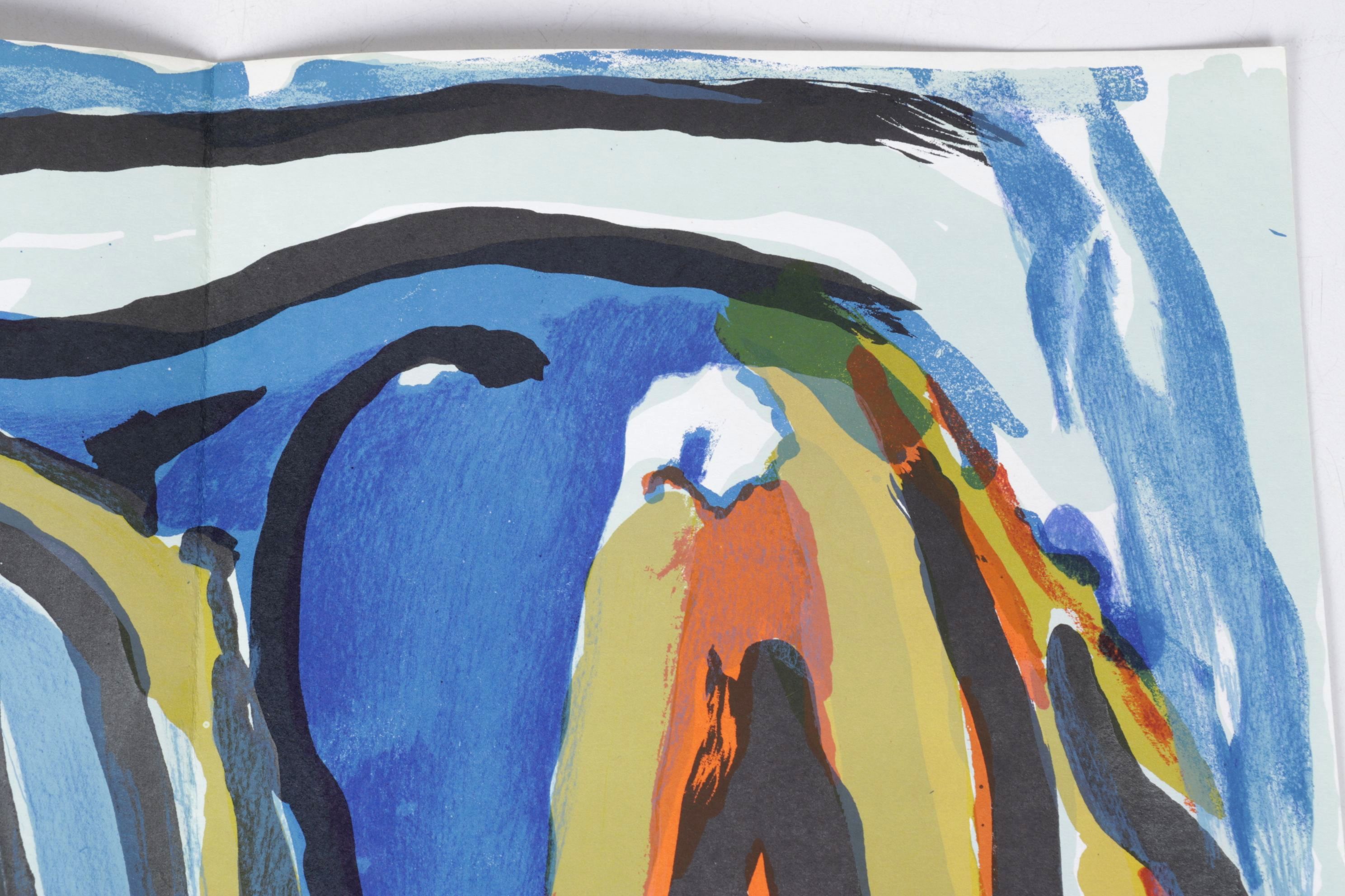 Bram van Velde Double-Page Color Lithograph for "Derrière le Miroir," 1975