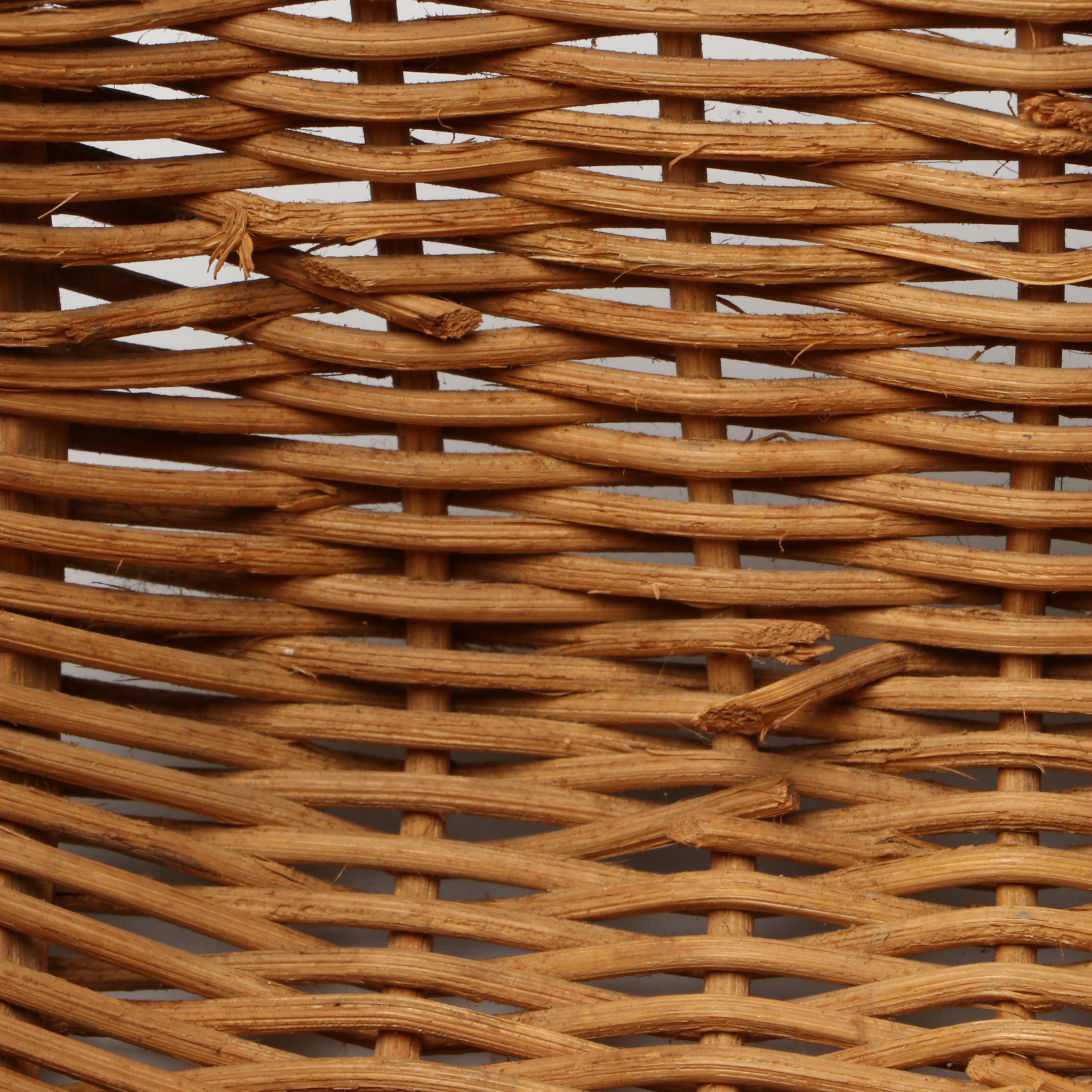 Hand-Woven Lidded and Open Handled Gathering Baskets