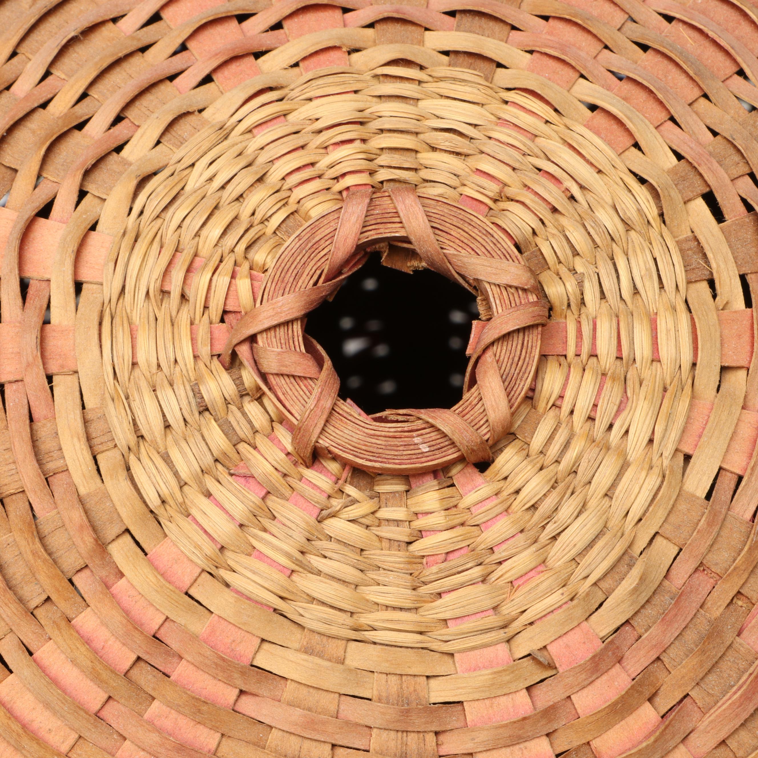 Hand-Woven Lidded and Open Handled Gathering Baskets