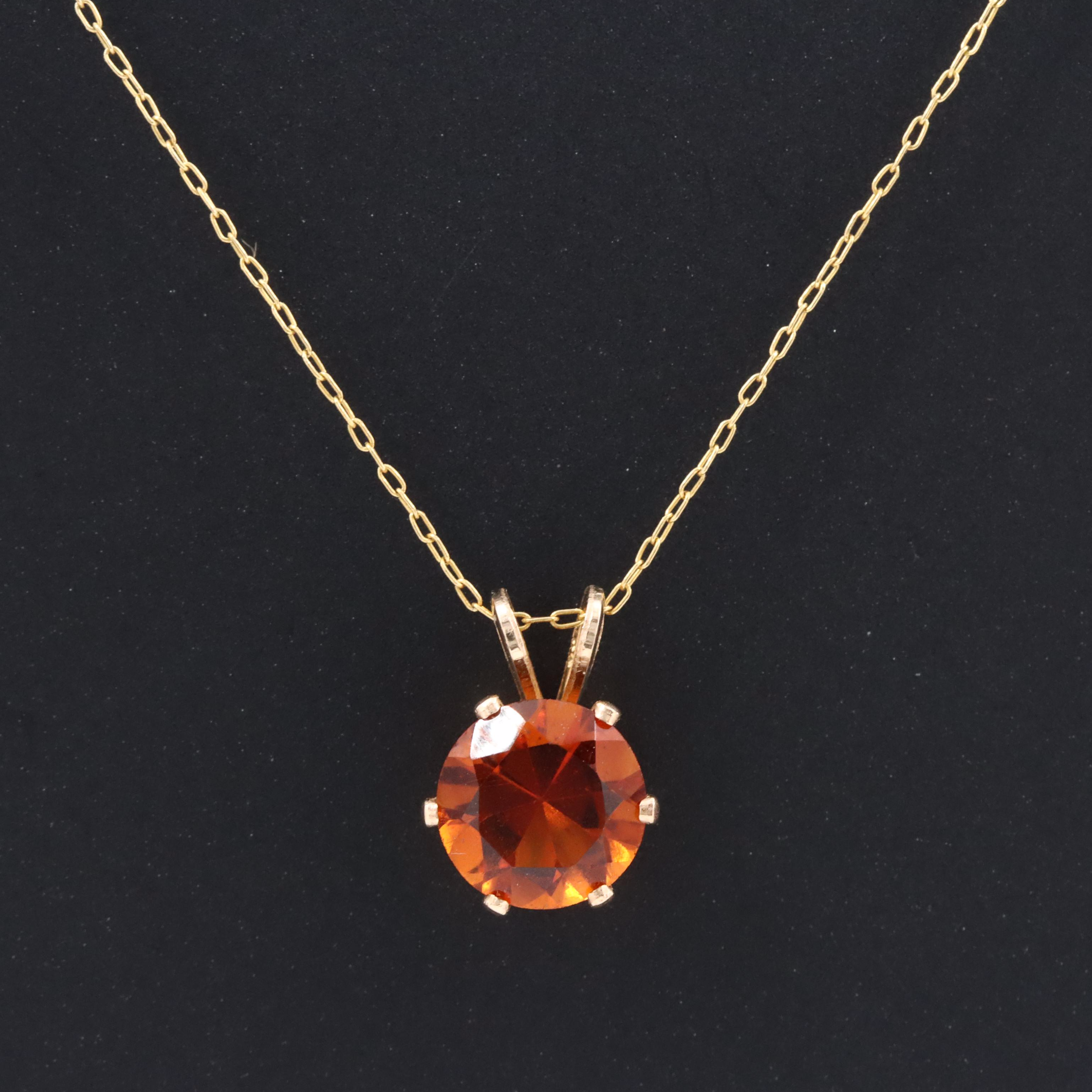 14K Citrine Necklace
