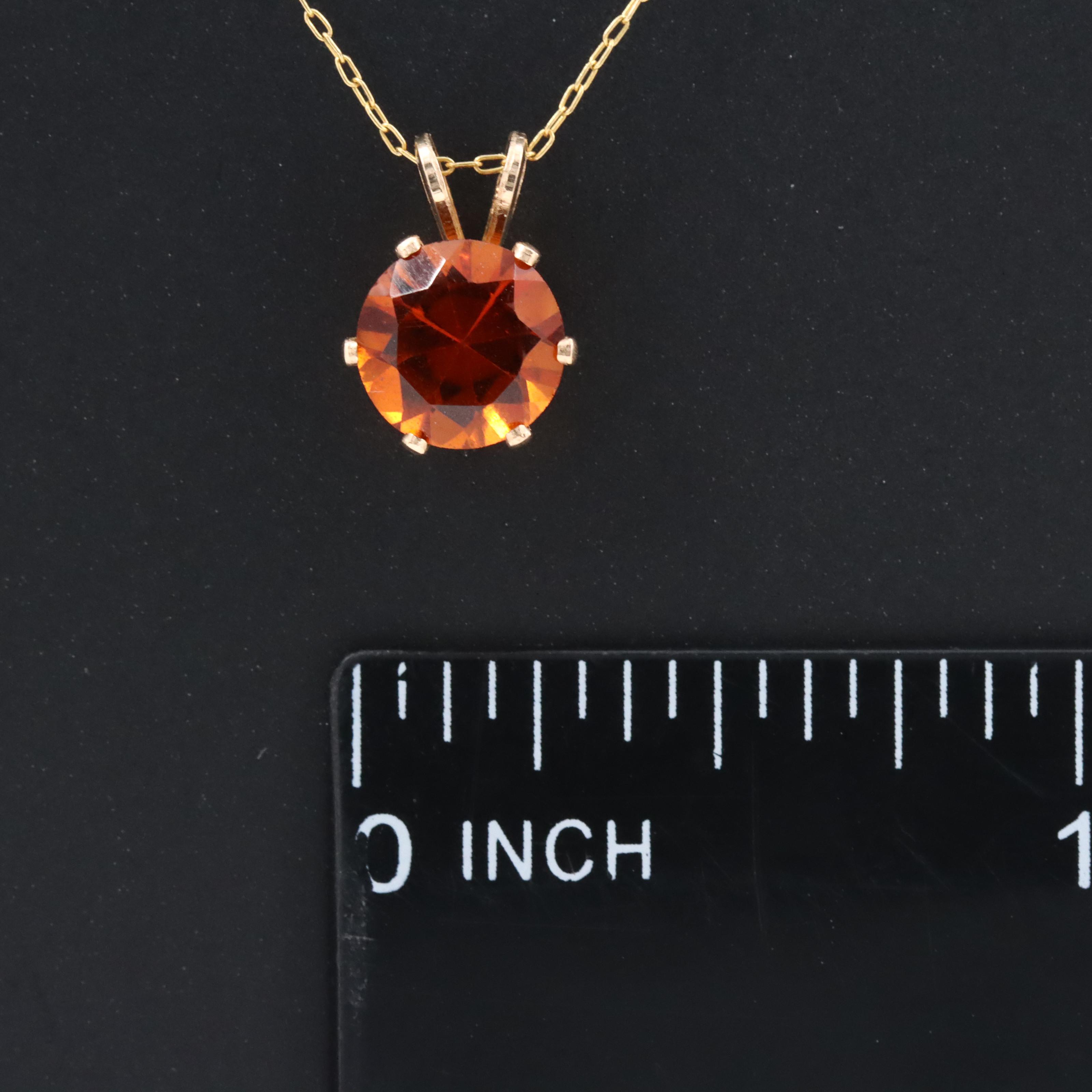 14K Citrine Necklace