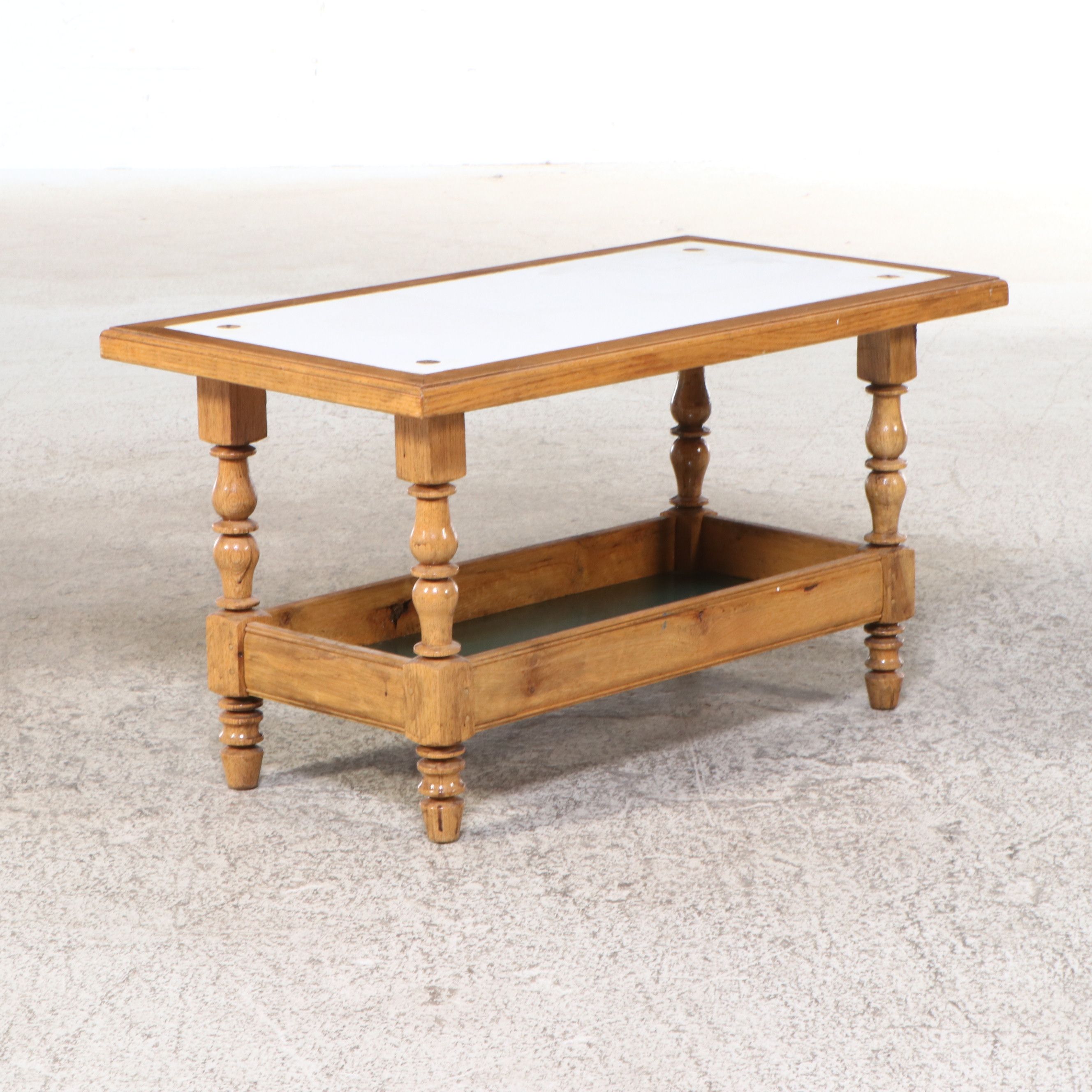 Two Bench-Made Wood Side Tables, Late 20th Century