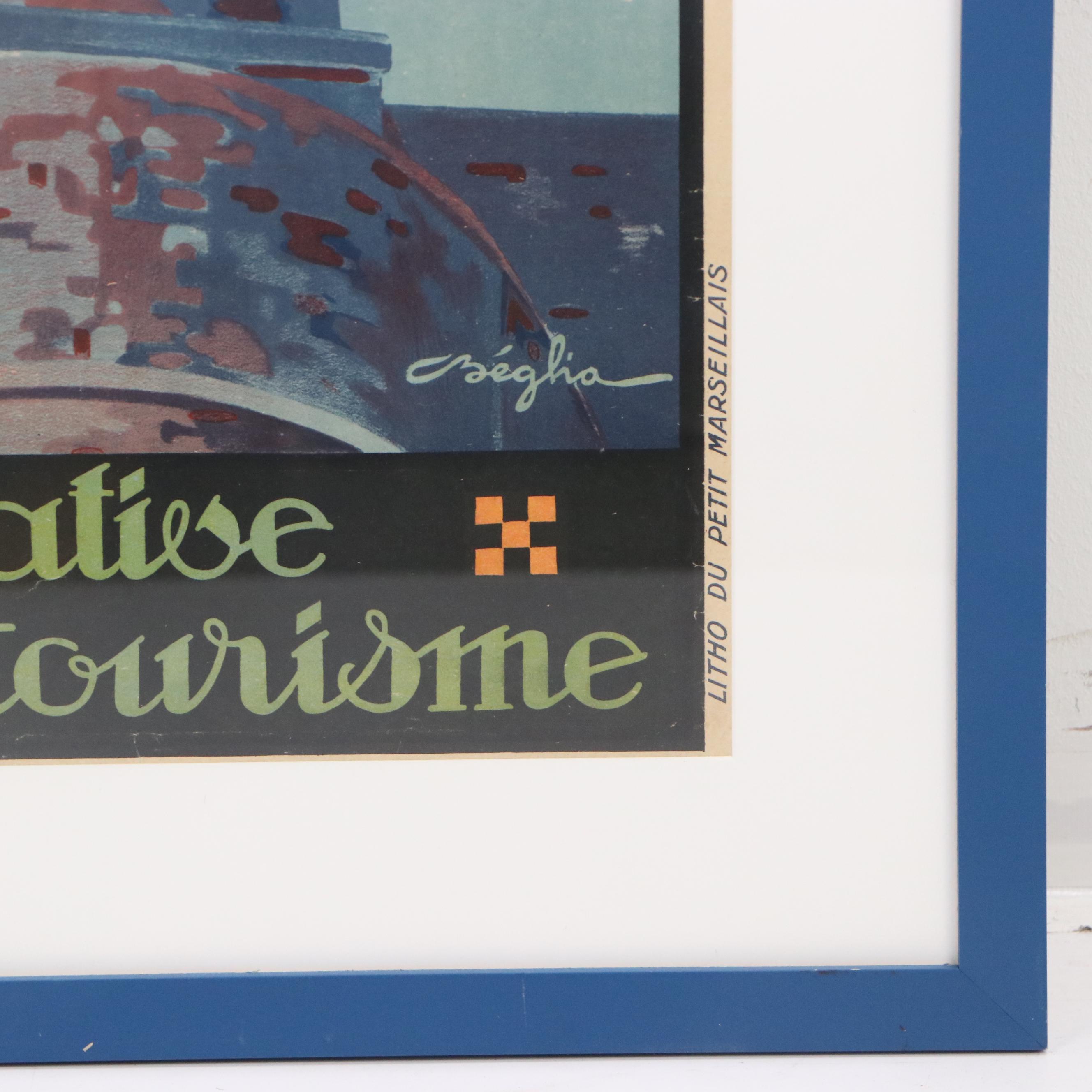 Color Lithograph Travel Poster "Marseille" After Charles Béglia, 20th Century