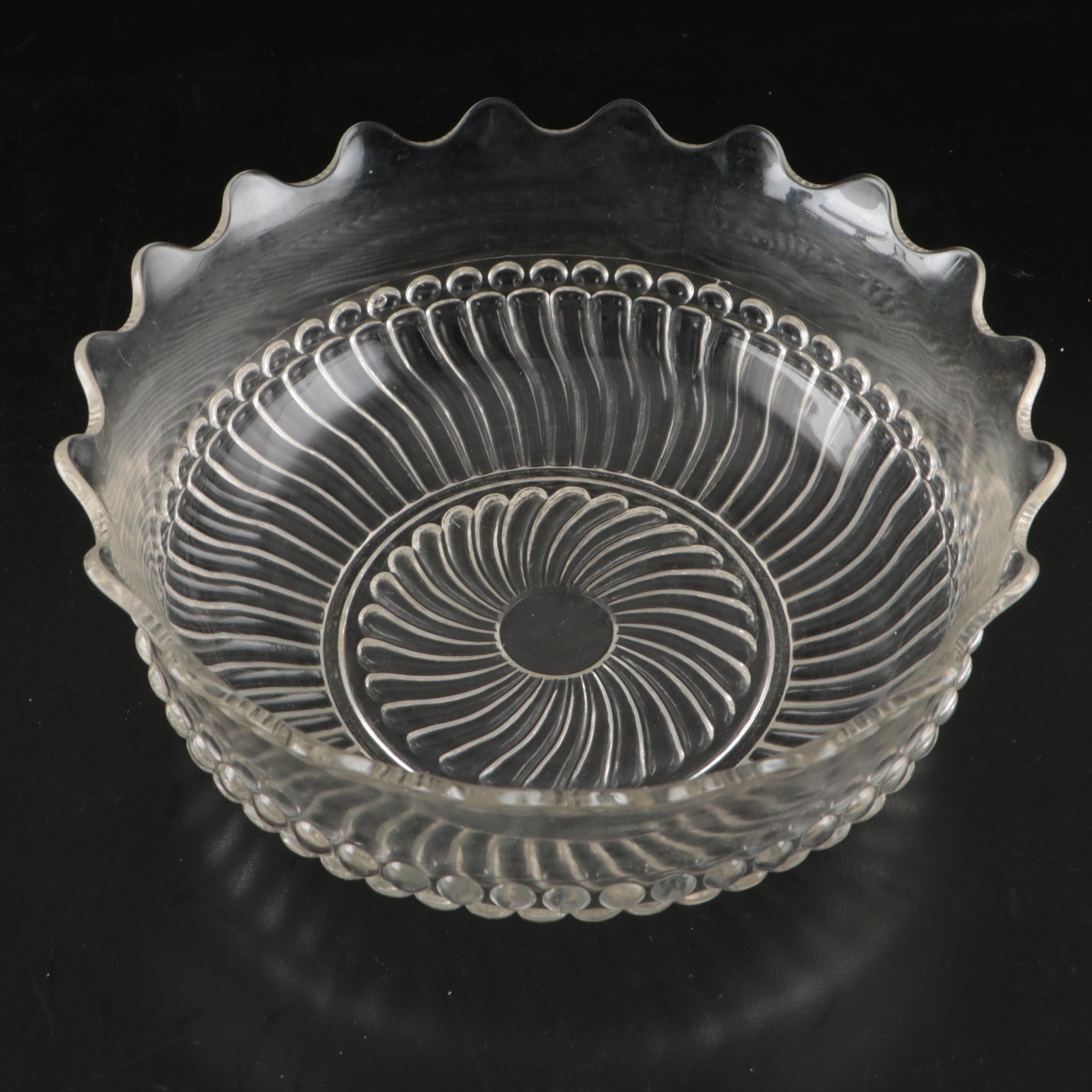 Doyle Glass "Comet Clear" Lidded Compote and Other Vintage and EAPG Glassware