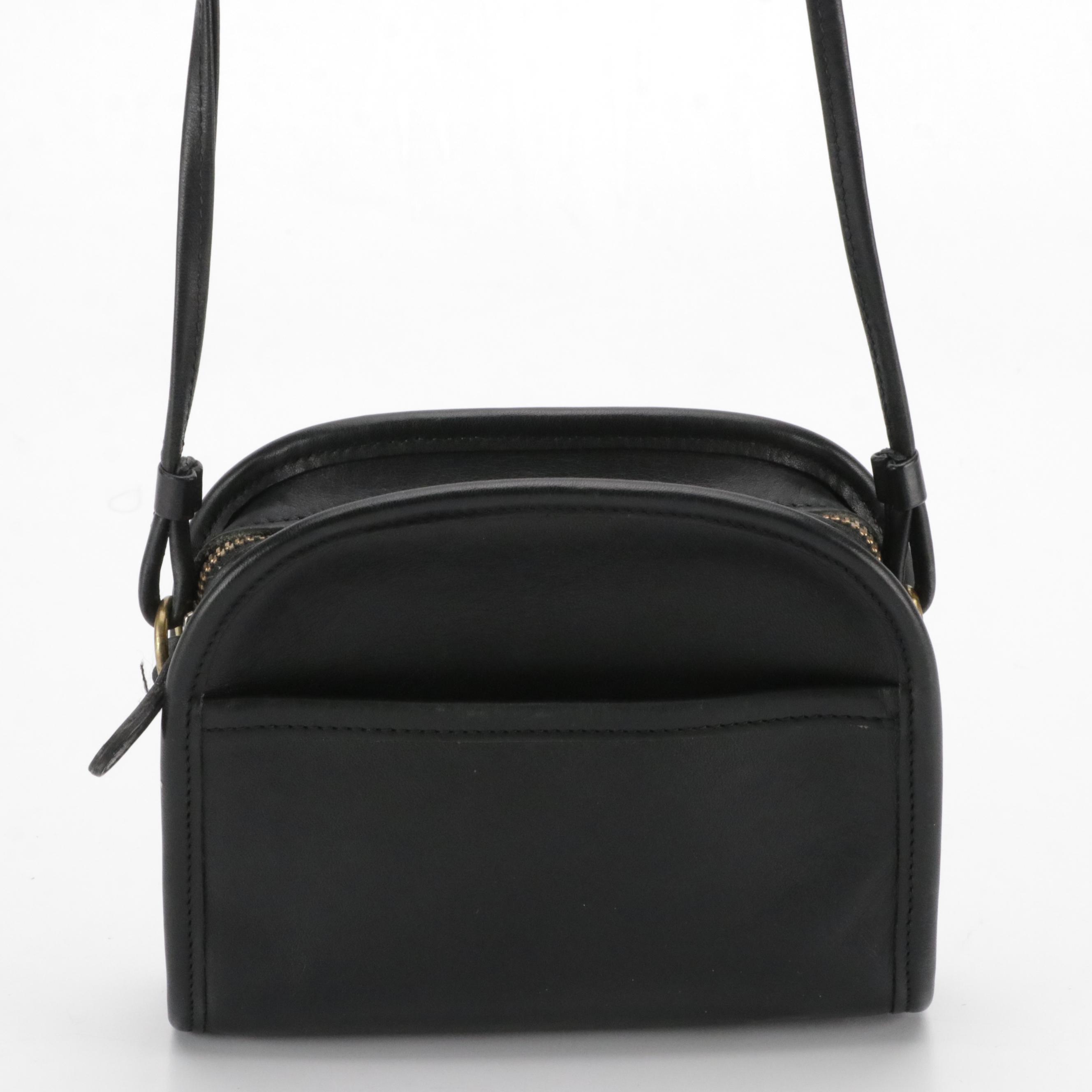 Coach Abbie 9017 Black Leather Crossbody Bag & Buckle Accented Zip-Around Wallet