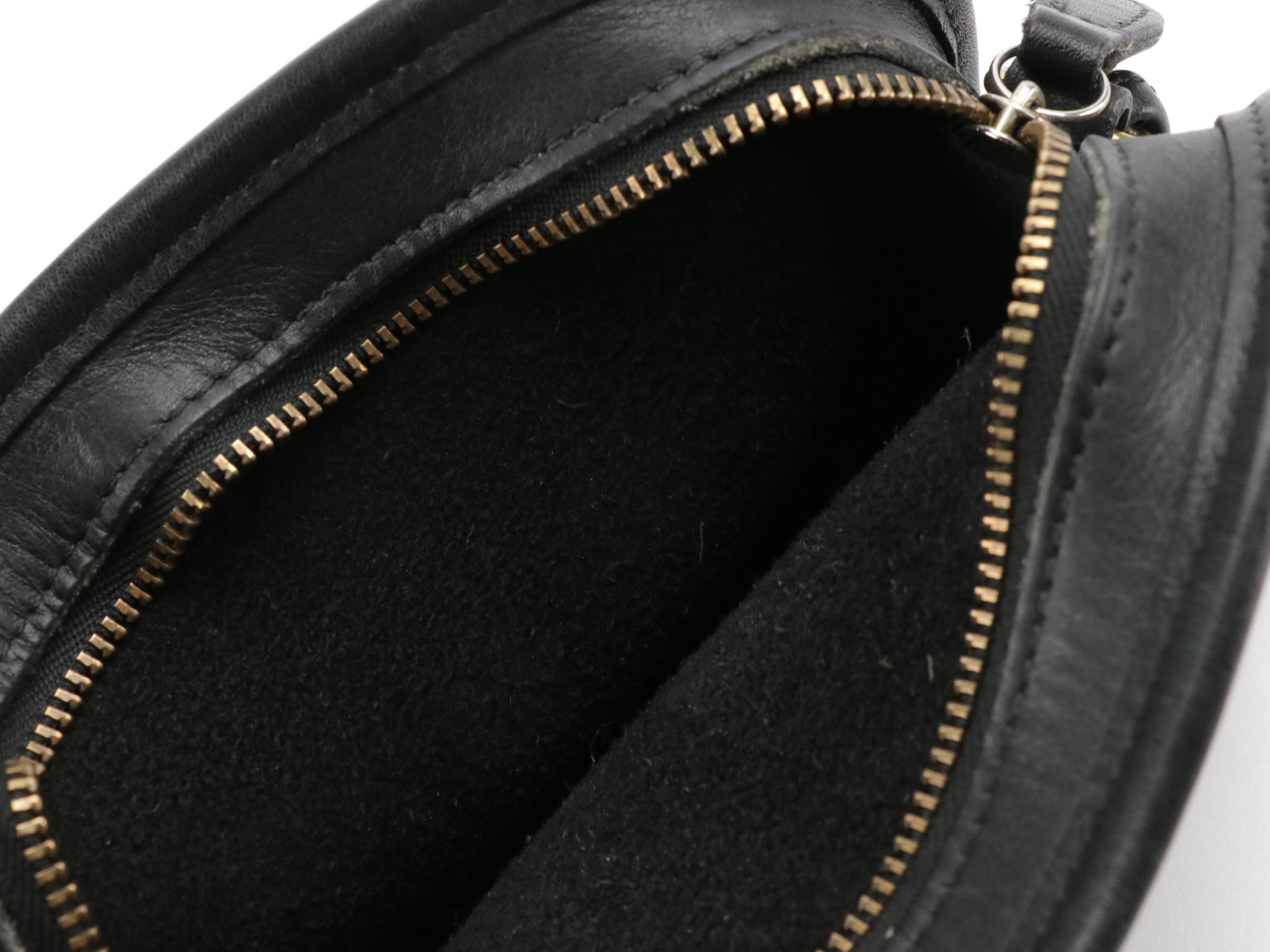 Coach Abbie 9017 Black Leather Crossbody Bag & Buckle Accented Zip-Around Wallet