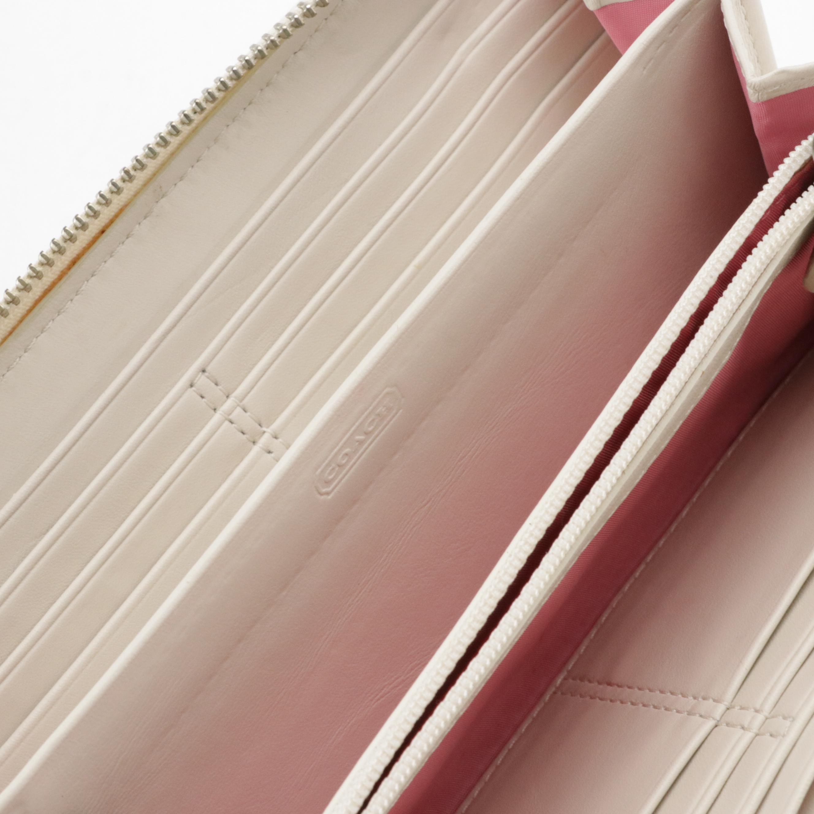 Coach Abbie 9017 Black Leather Crossbody Bag & Buckle Accented Zip-Around Wallet