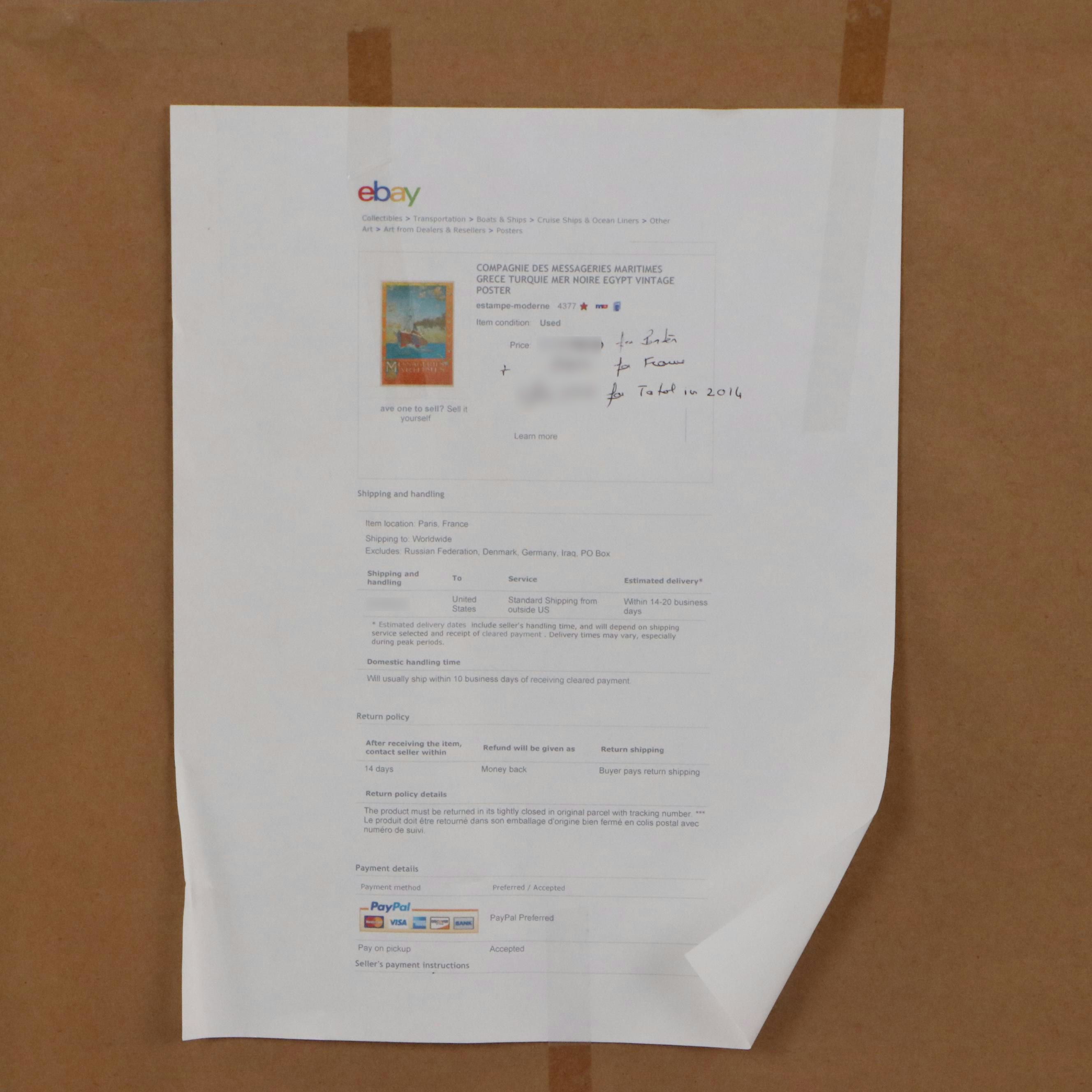 French Color Lithograph Poster for Compagnie Des Messageries Maritimes, c. 1910