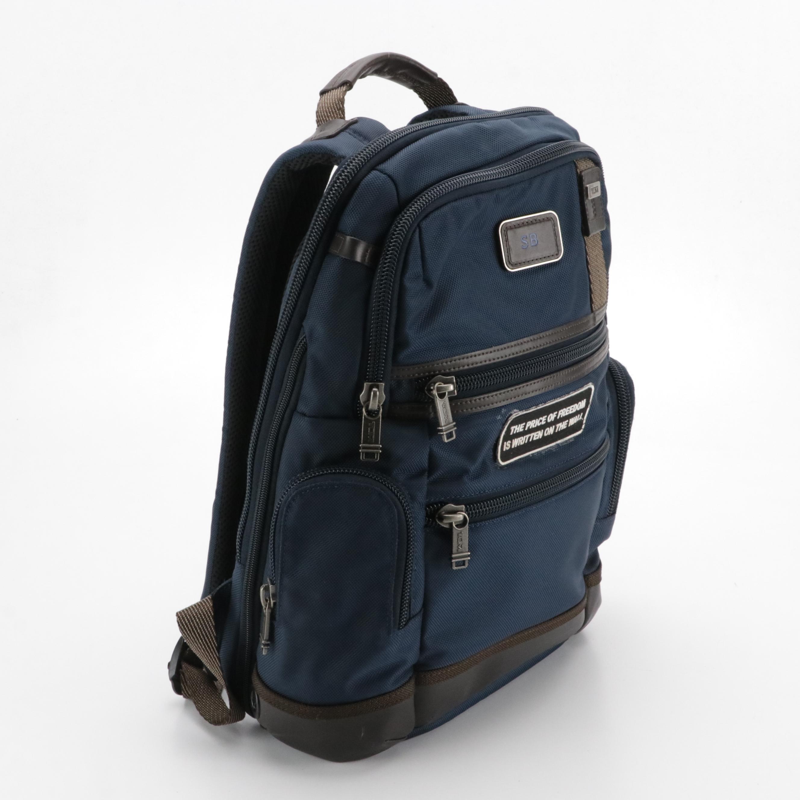 Tumi Nylon Backpack with Leather Trim