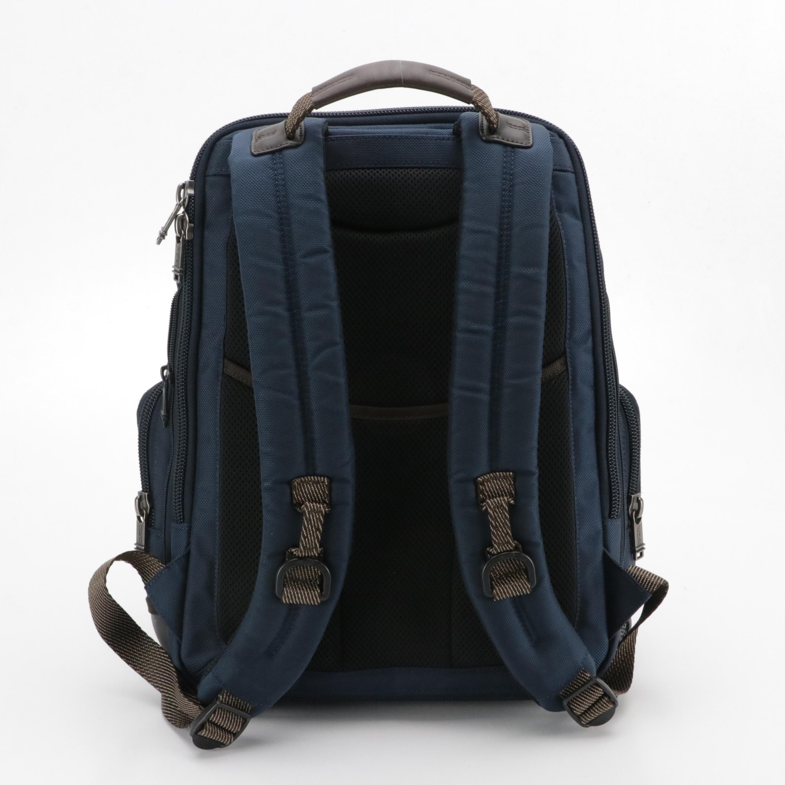 Tumi Nylon Backpack with Leather Trim