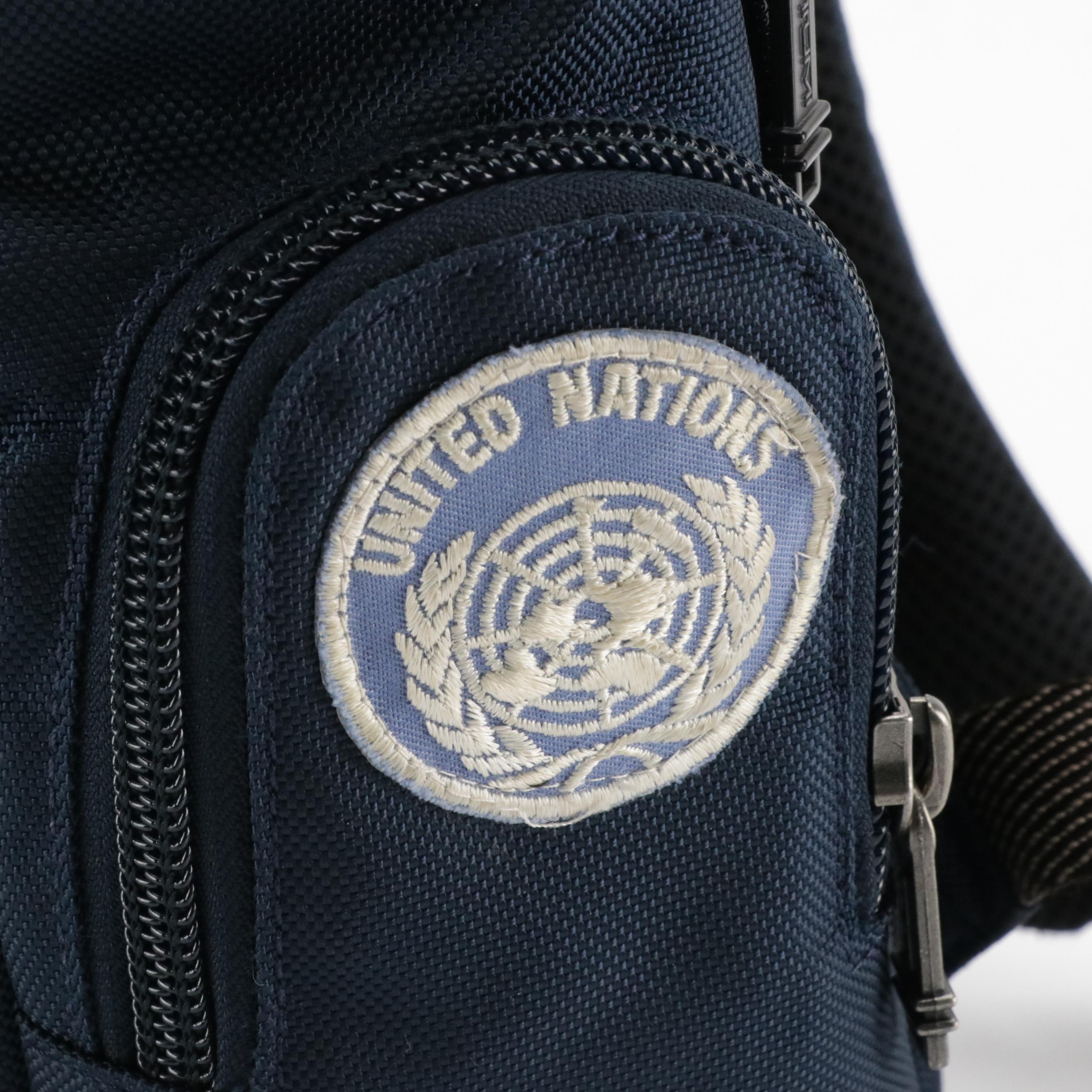 Tumi Nylon Backpack with Leather Trim