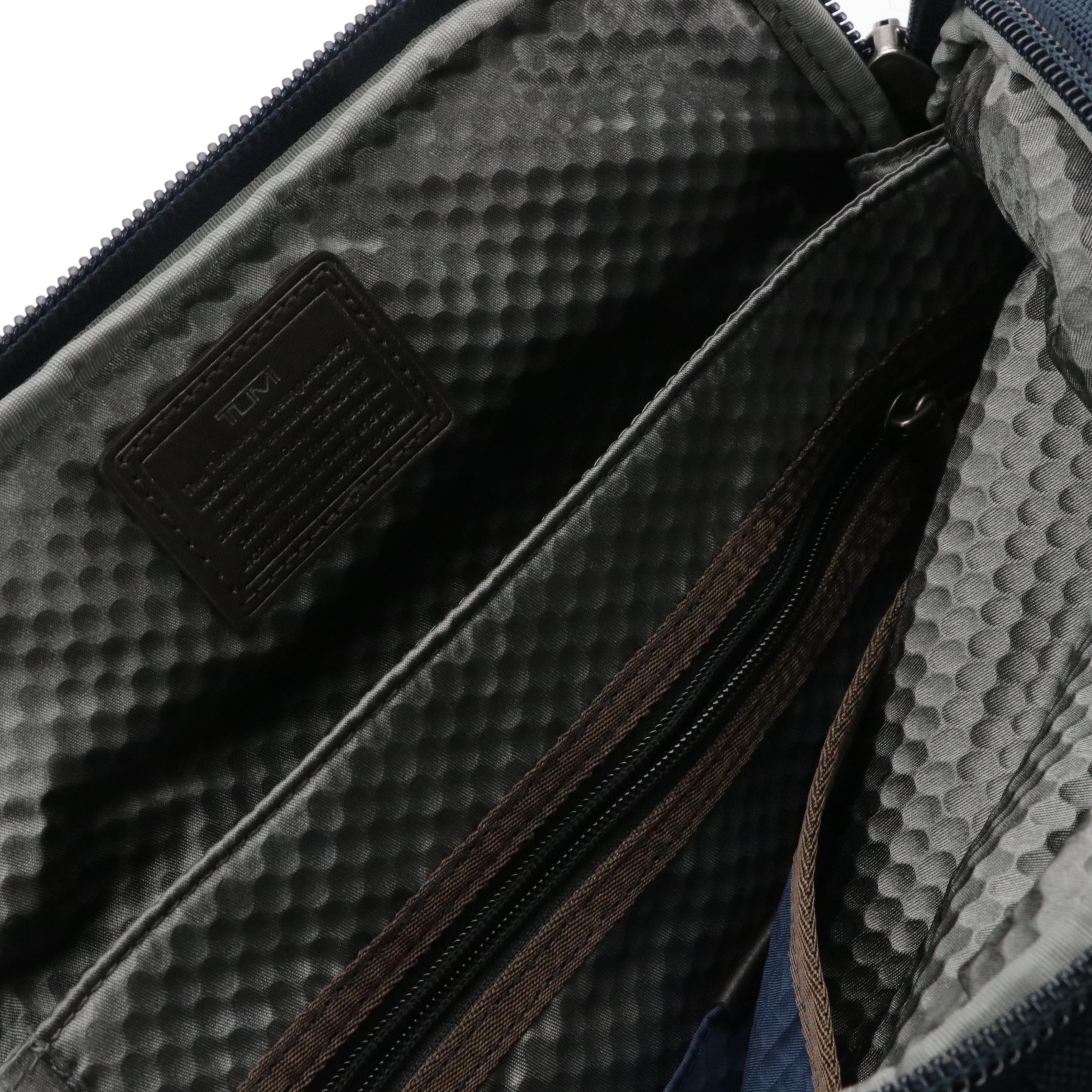 Tumi Nylon Backpack with Leather Trim