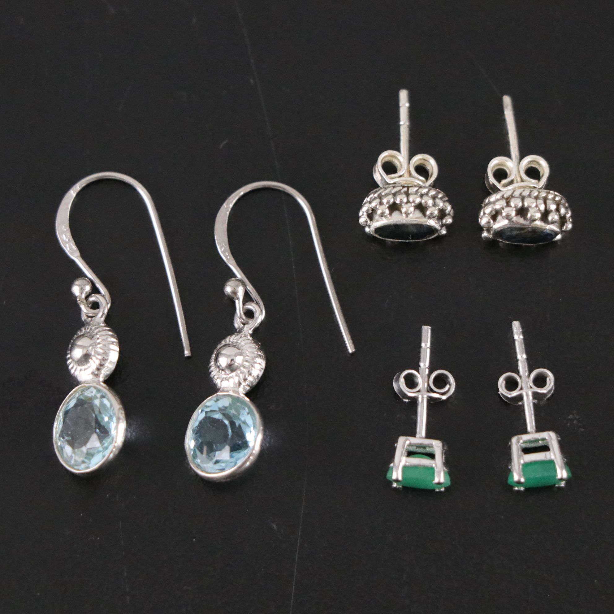 14 Assorted Sterling Silver Rings, Necklaces and Earrings