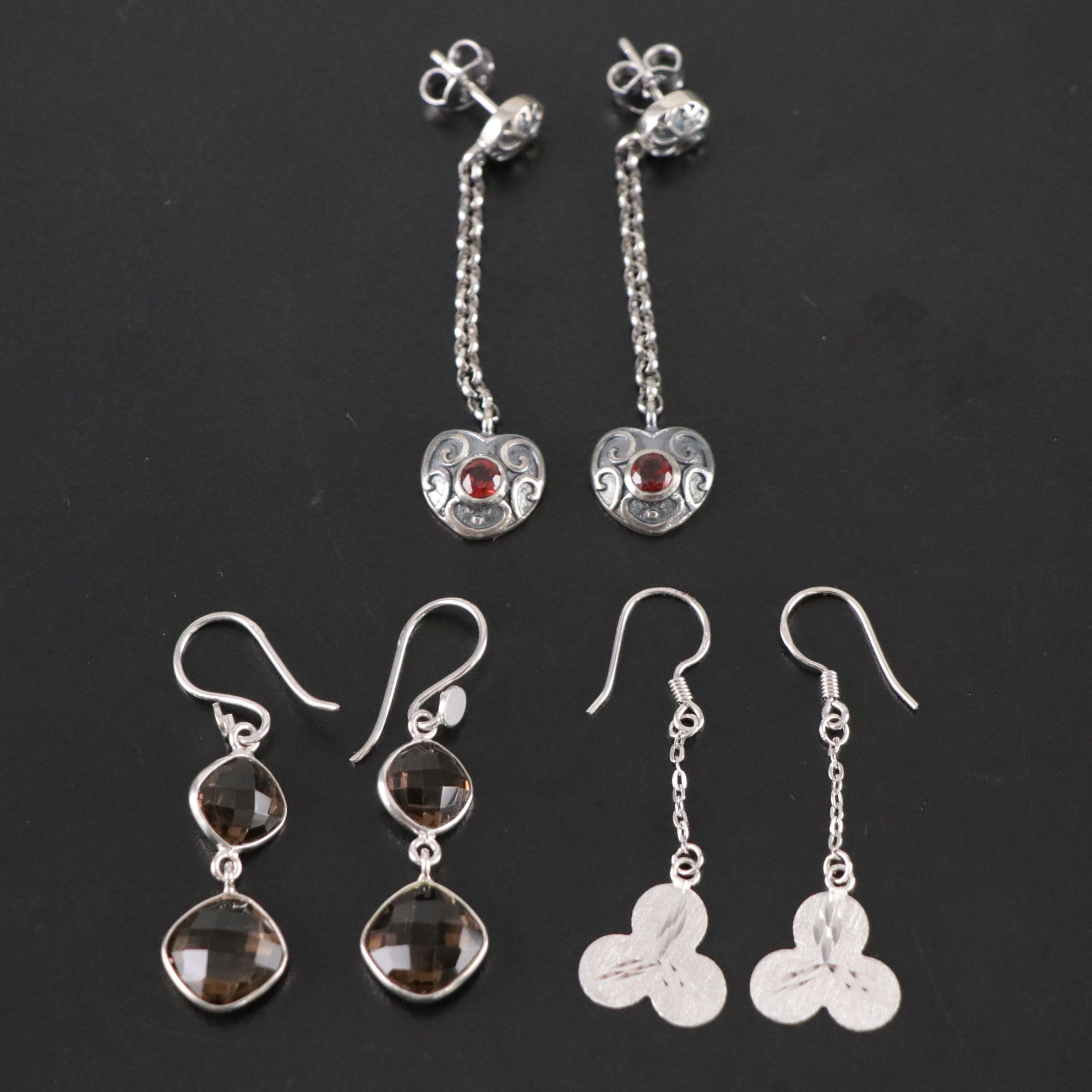 14 Assorted Sterling Silver Rings, Necklaces and Earrings