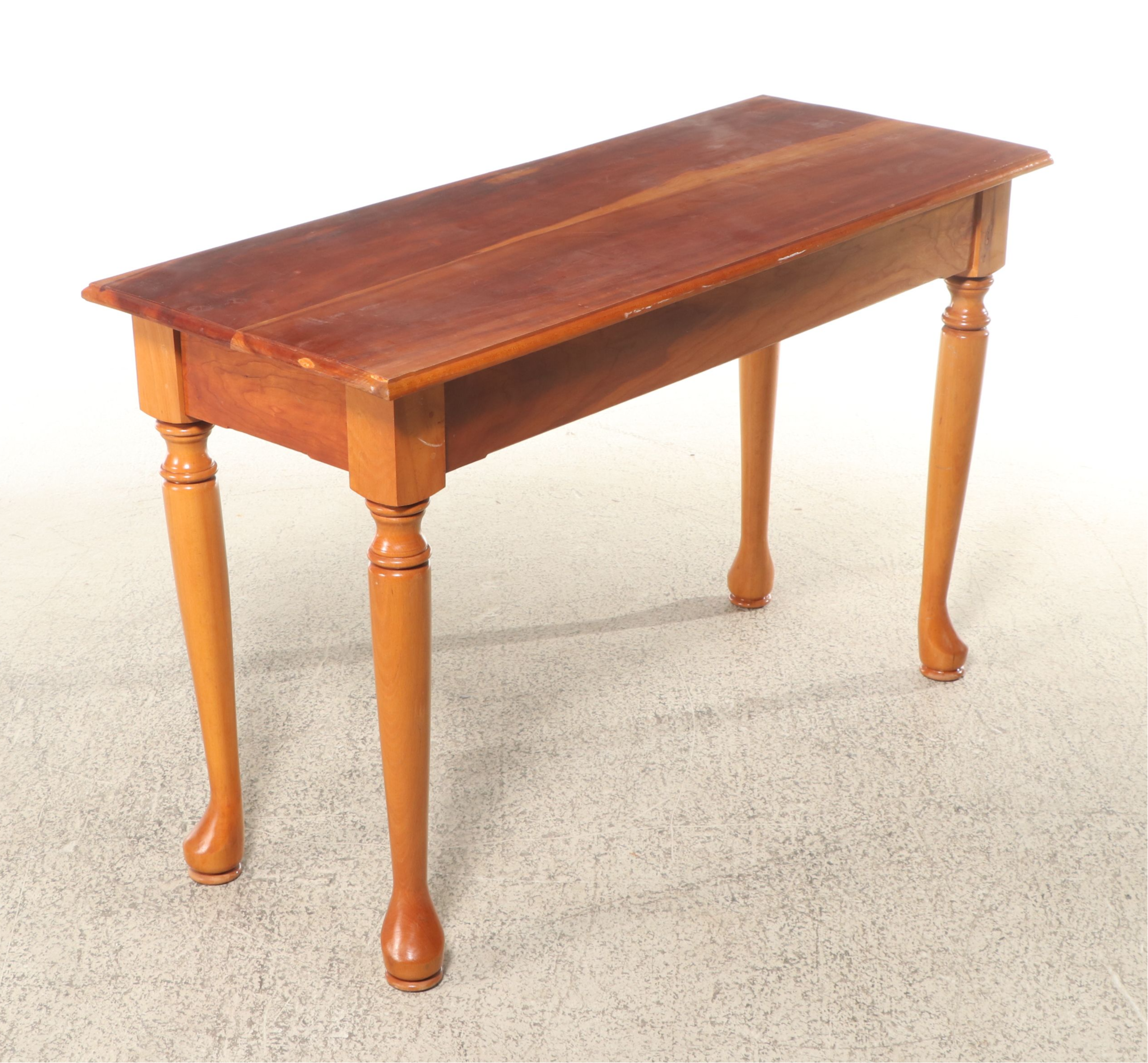 Bench-Made Cherry and Birch Hall Table, 1993