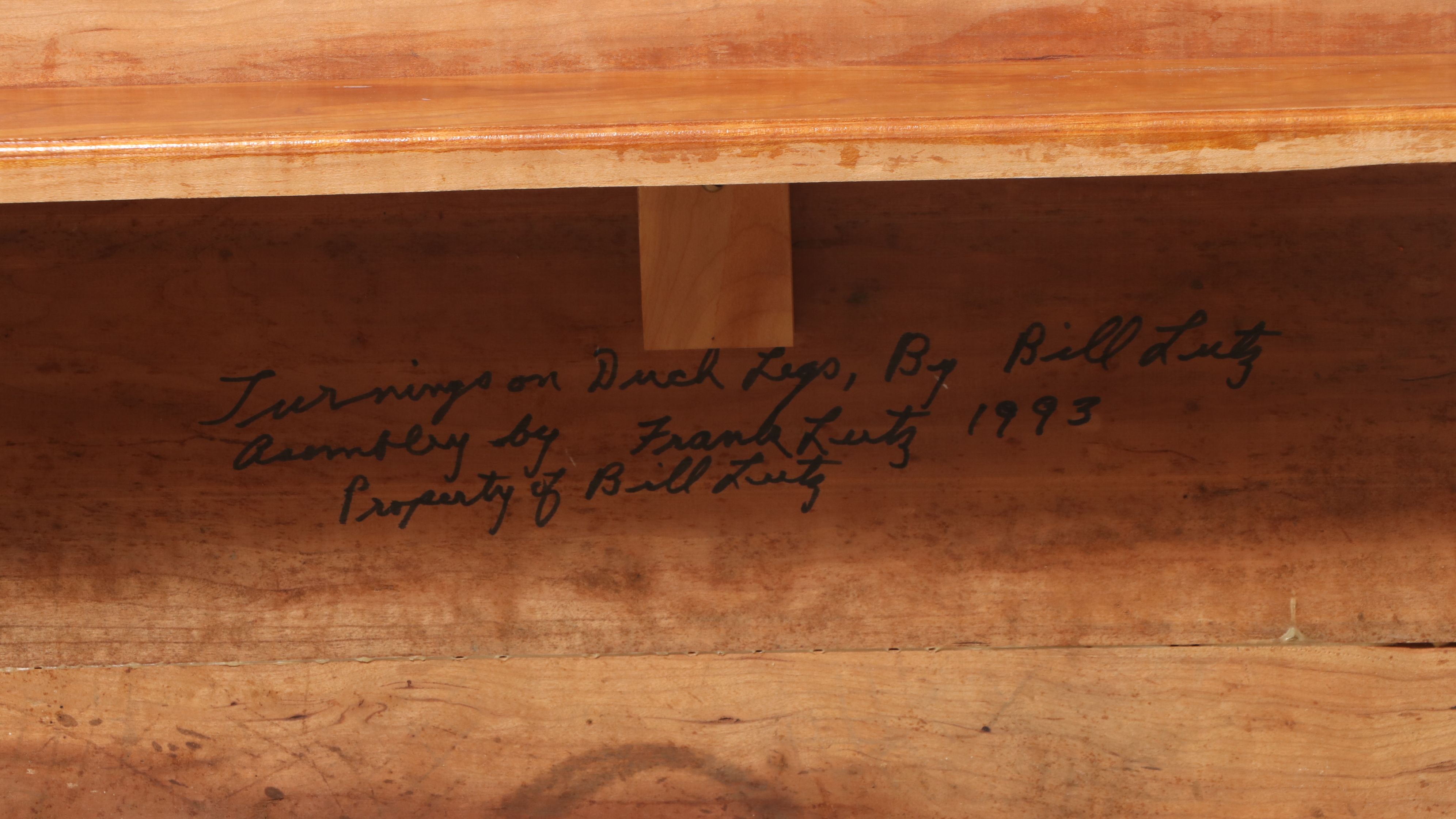 Bench-Made Cherry and Birch Hall Table, 1993