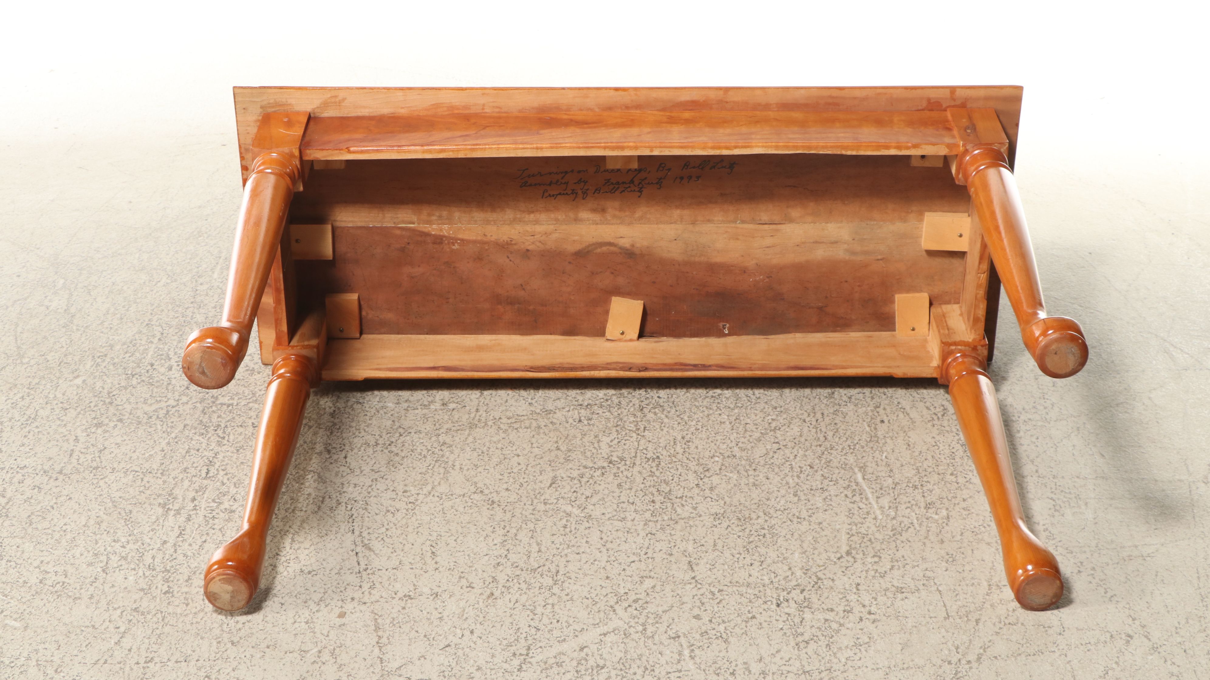 Bench-Made Cherry and Birch Hall Table, 1993