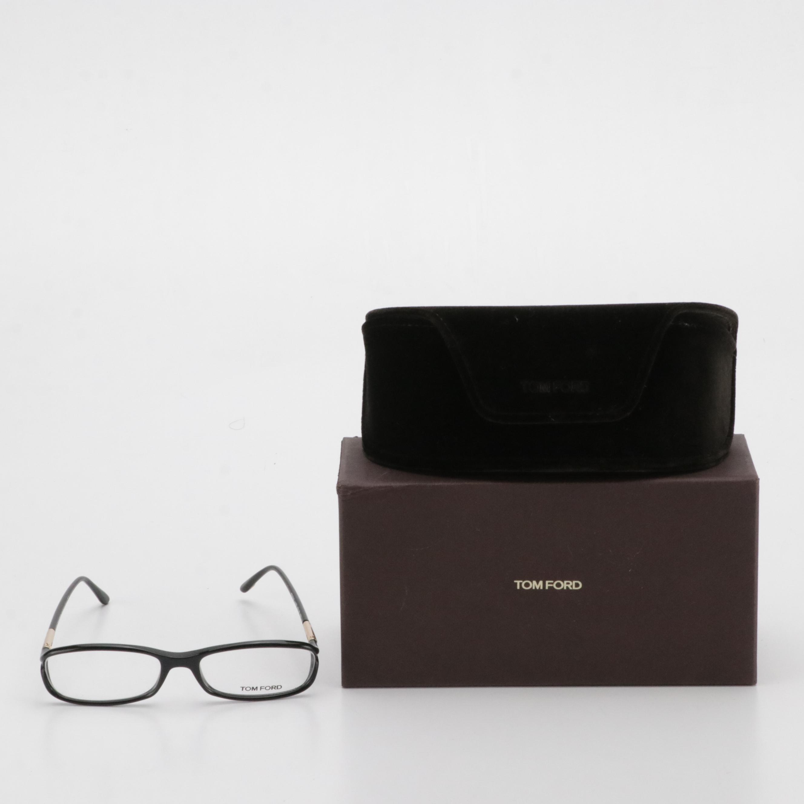 Tom Ford TF5019 Rectangular Eyeglass Frames with Case and Box