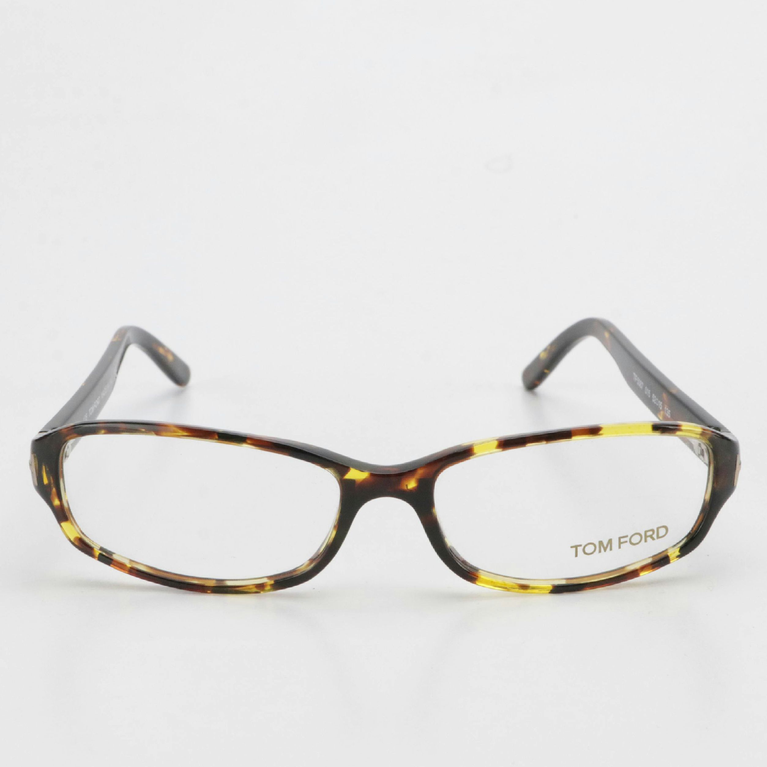 Tom Ford TF5087 Rectangular Havana Eyeglass Frames with Case and Box