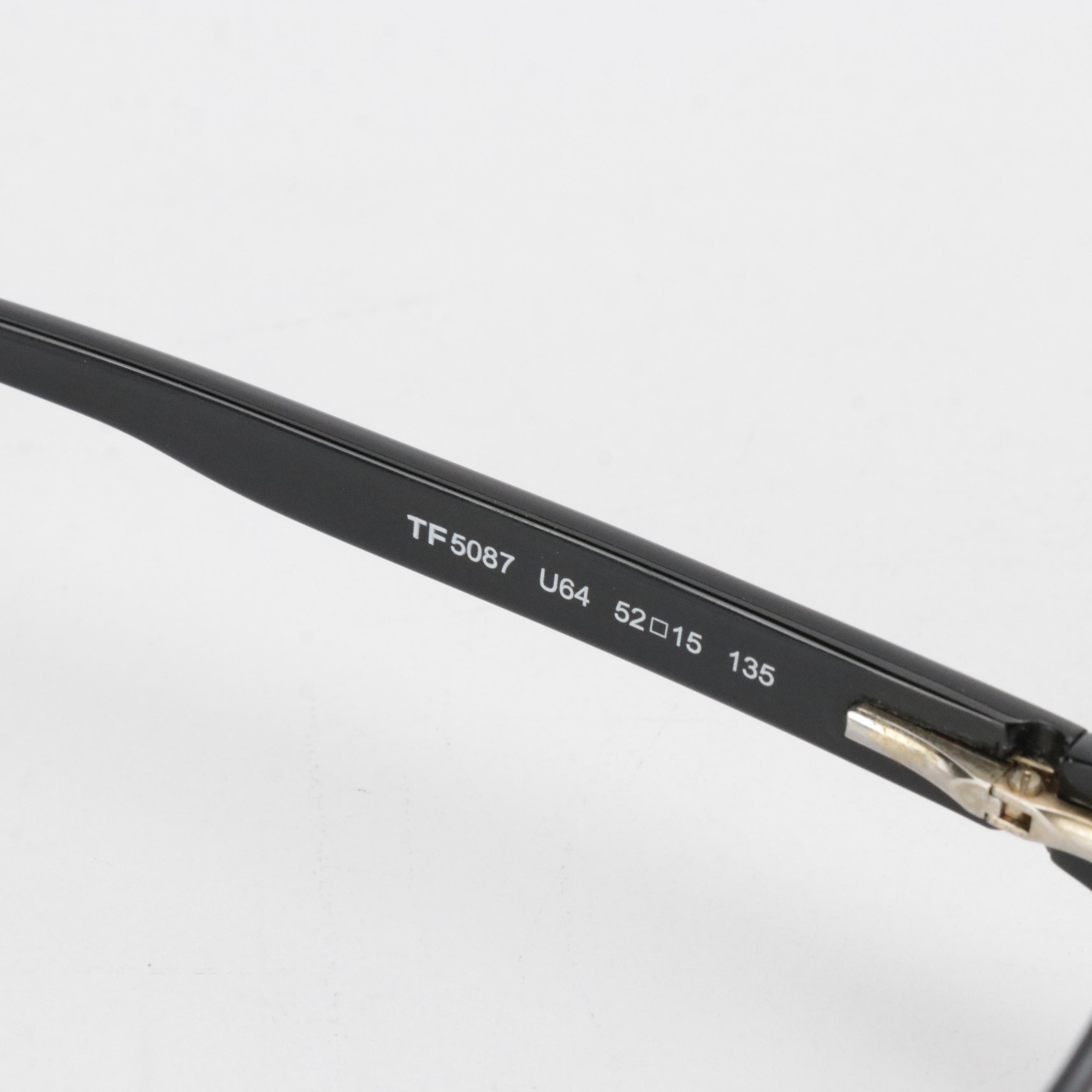 Tom Ford TF5087 Rectangular Marbleized Eyeglass Frames with Case and Box