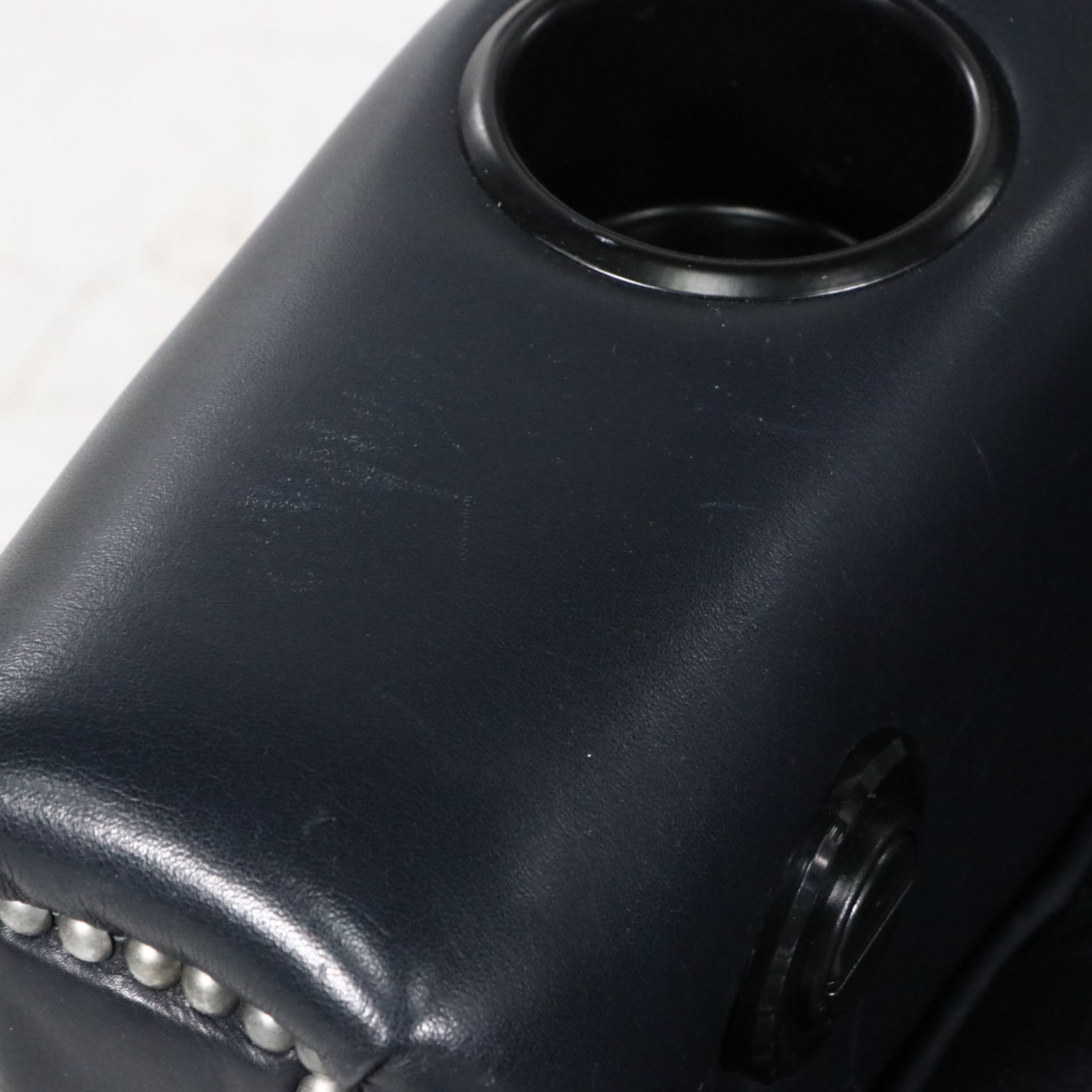 Leathercraft Quilted Leather Upholstered Recliner with Nailhead Trim