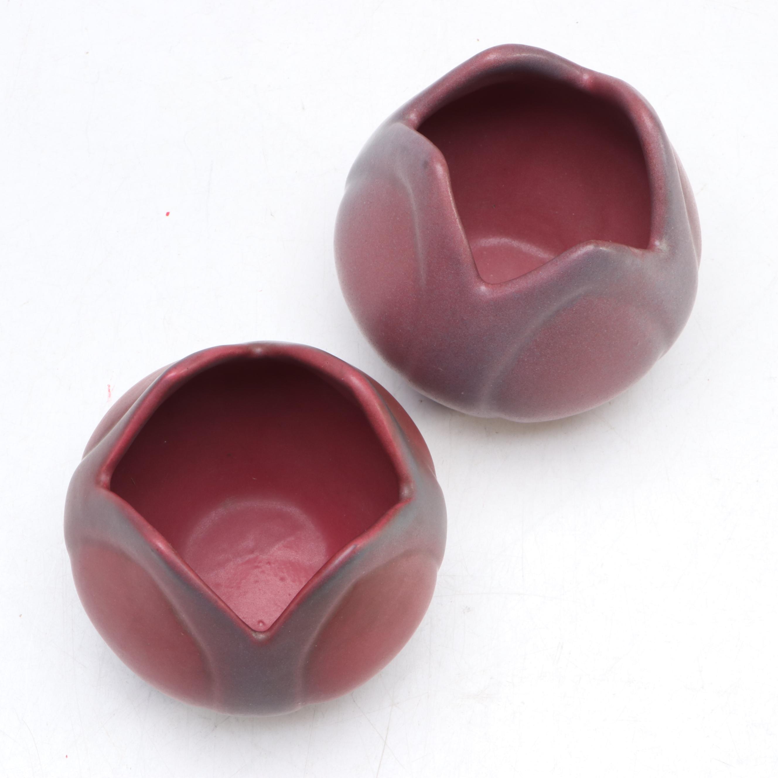 Van Briggle Pottery Tulip Flower Candlesticks