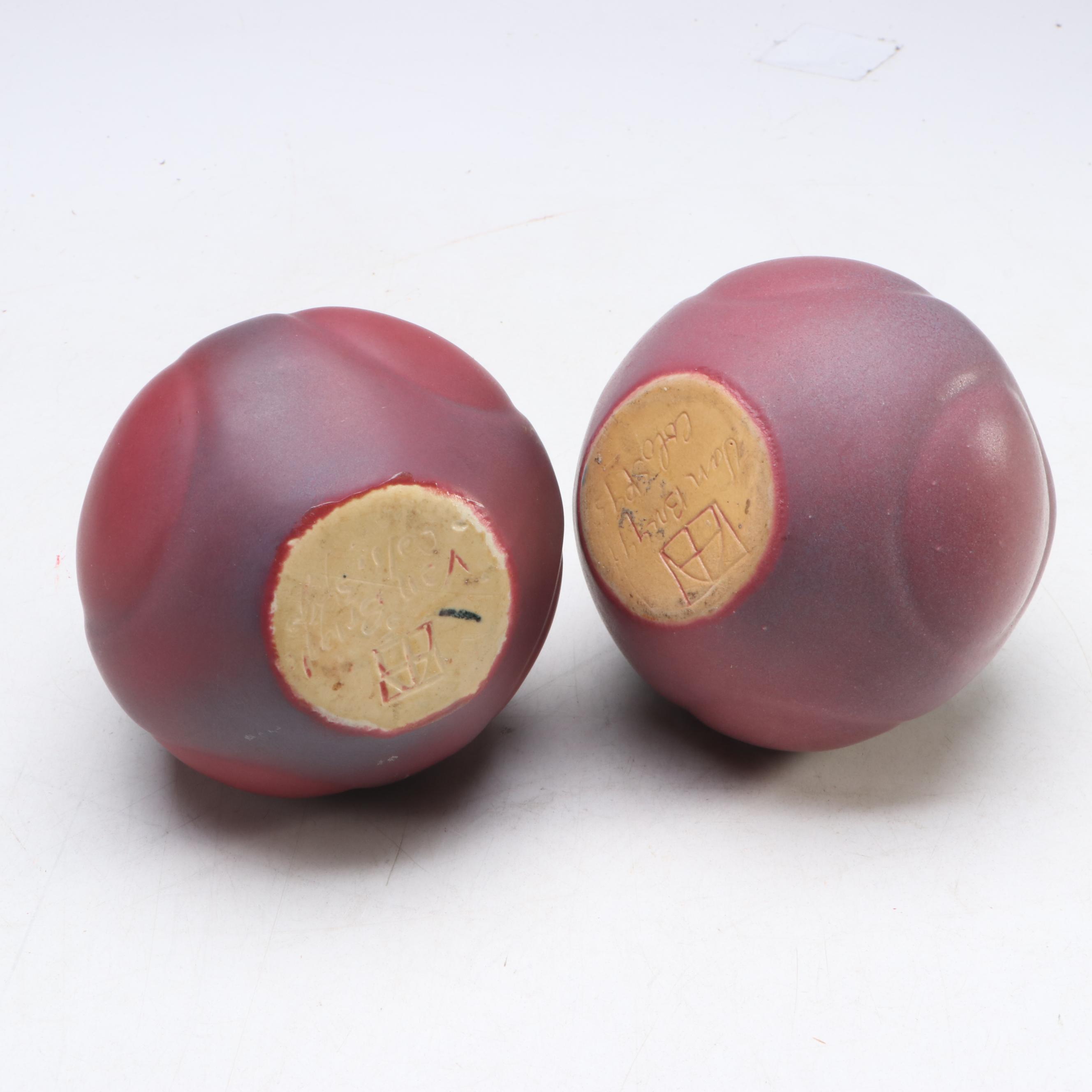 Van Briggle Pottery Tulip Flower Candlesticks