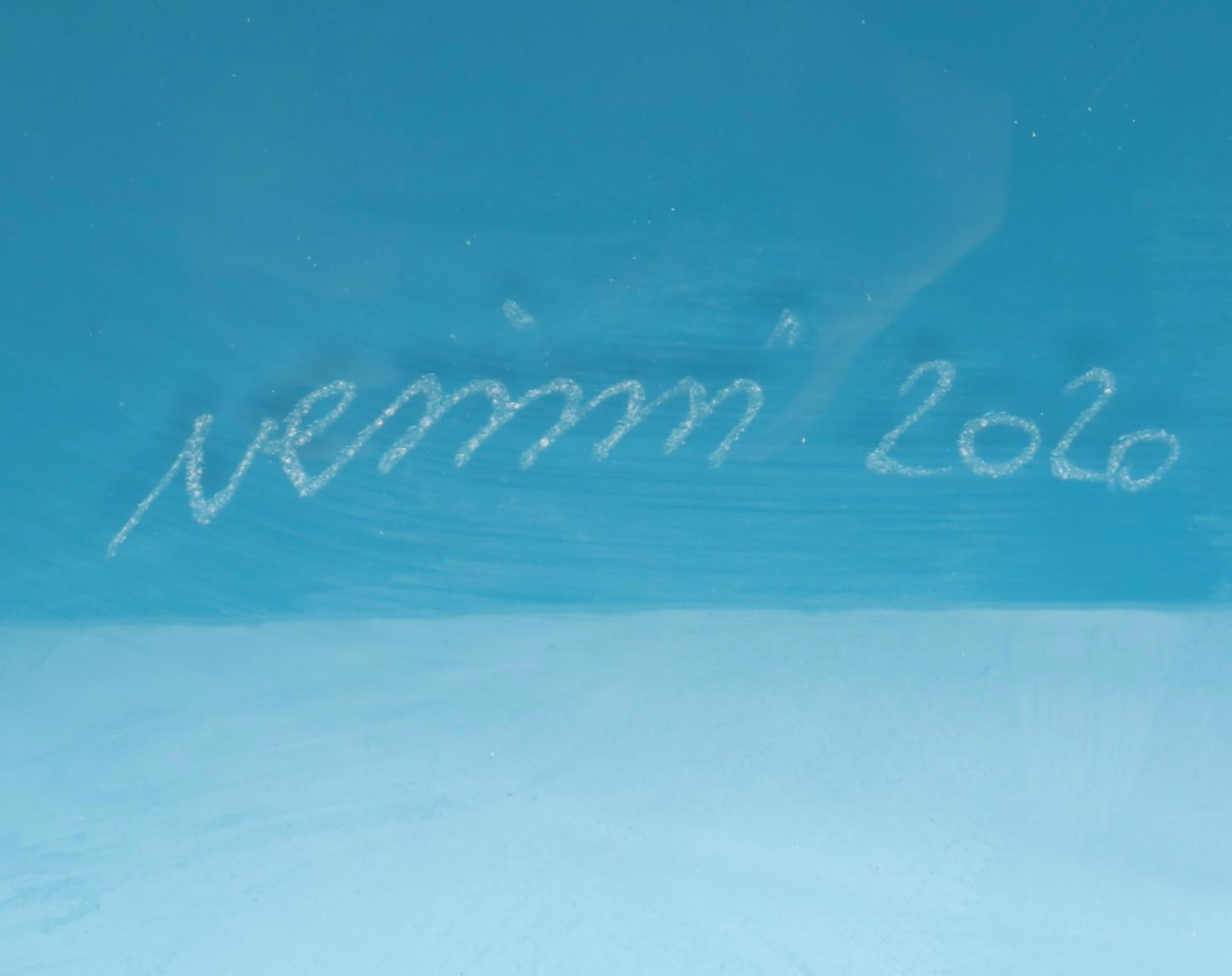 Venini Murano "Fazzoletto" Handblown Aquamarine Art Glass Vase