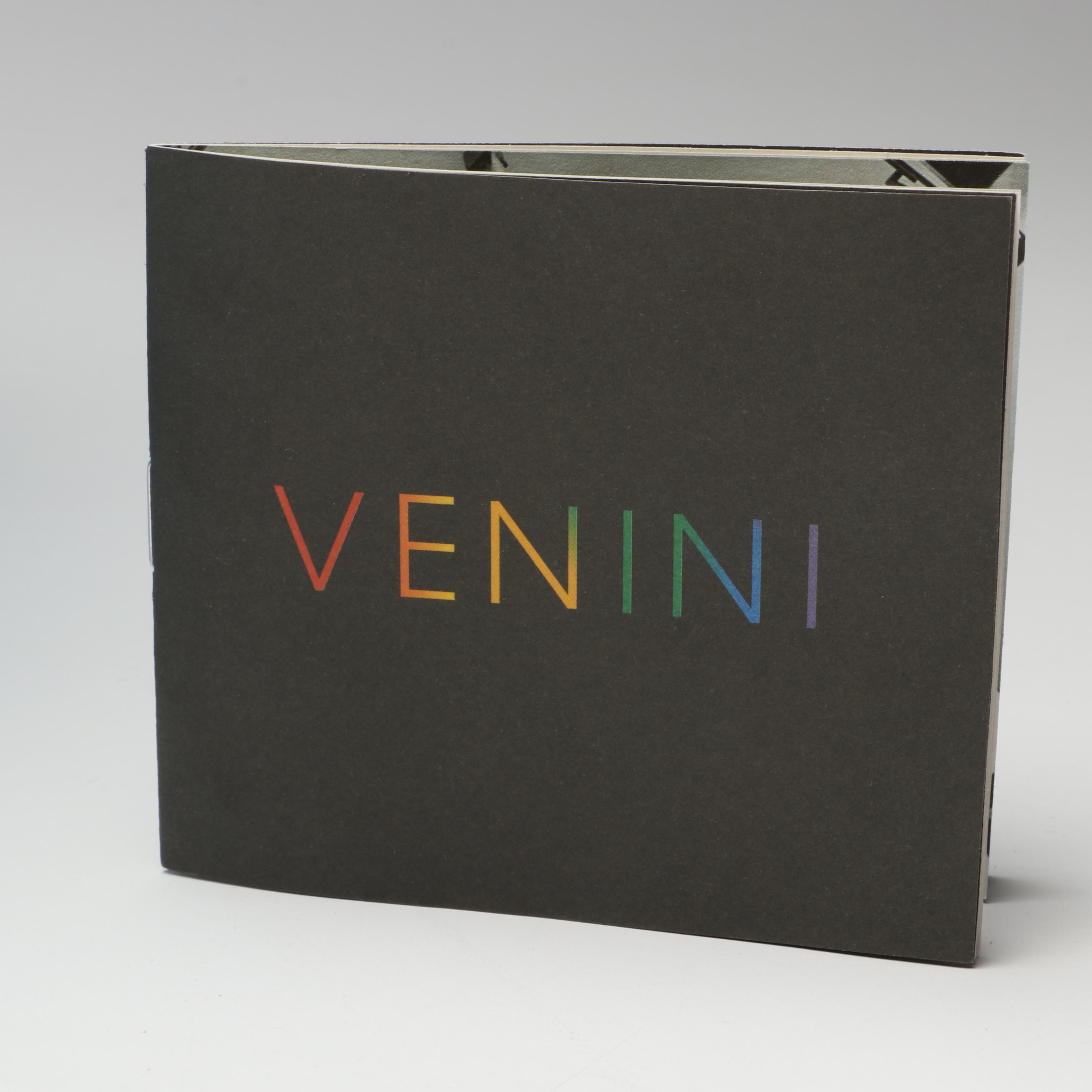 Venini Murano "Fazzoletto" Handblown Aquamarine Art Glass Vase