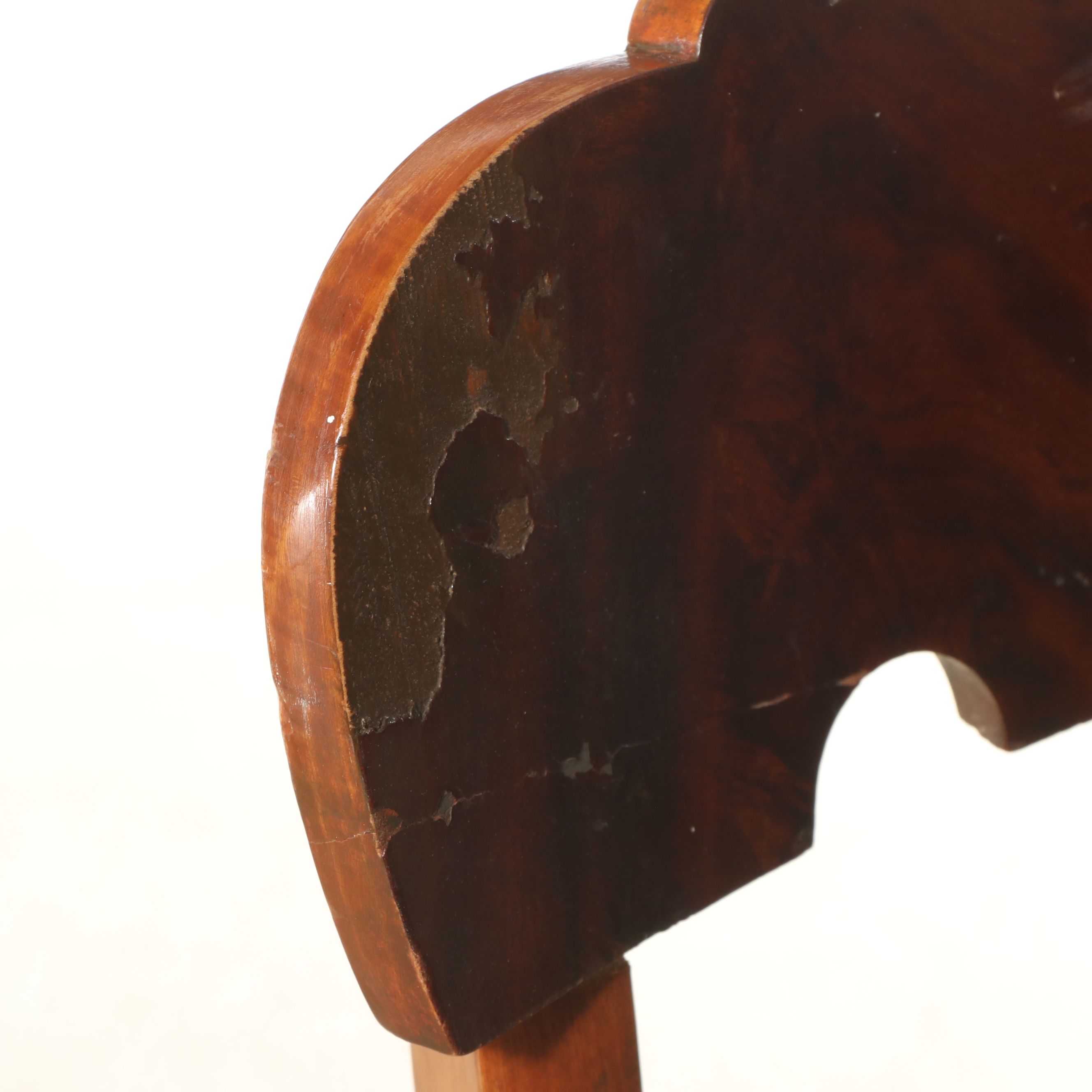 Pair of Late Victorian Walnut and Burl Wood Side Chairs with Cane Seats