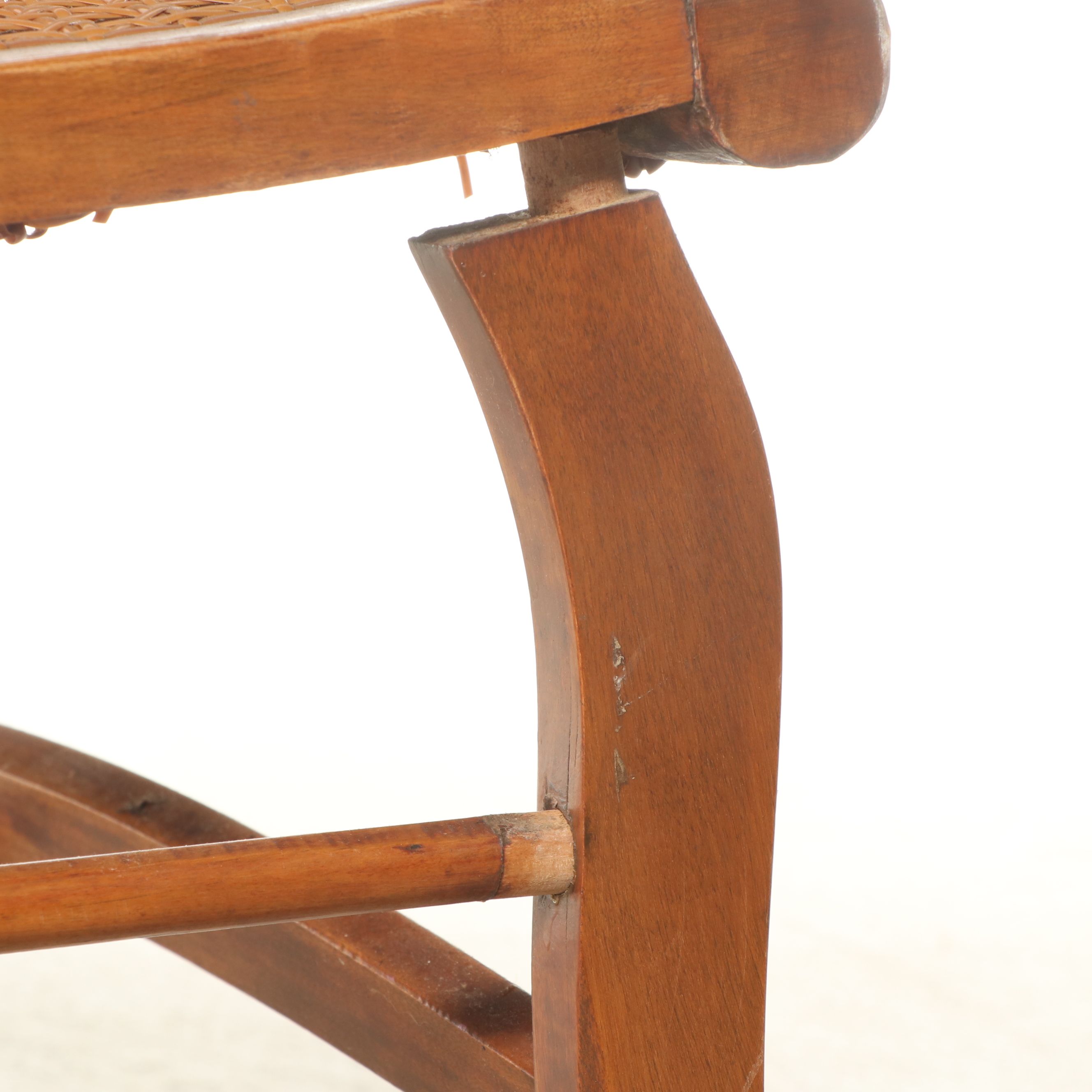 Pair of Late Victorian Walnut and Burl Wood Side Chairs with Cane Seats