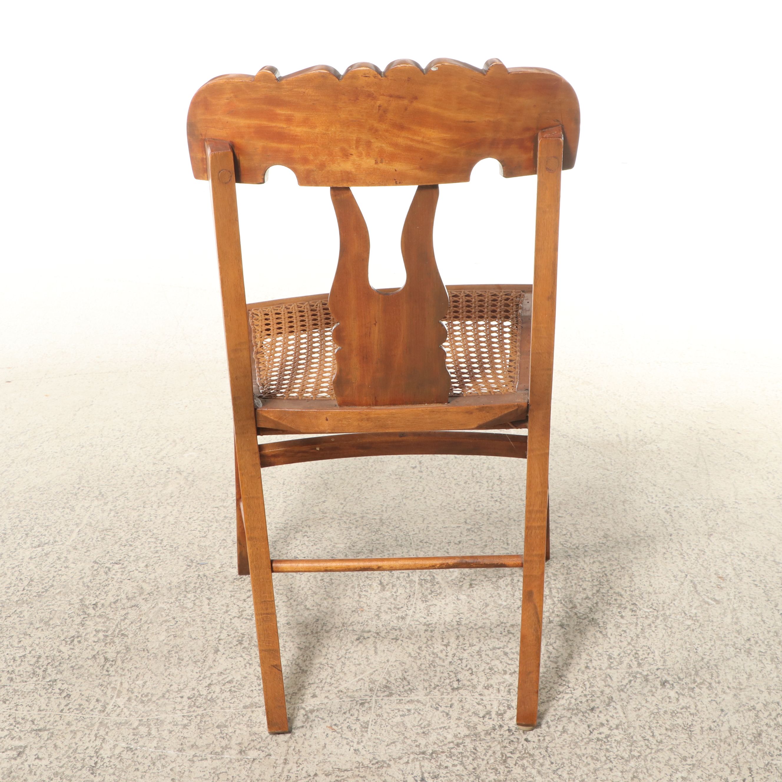 Pair of Late Victorian Walnut and Burl Wood Side Chairs with Cane Seats