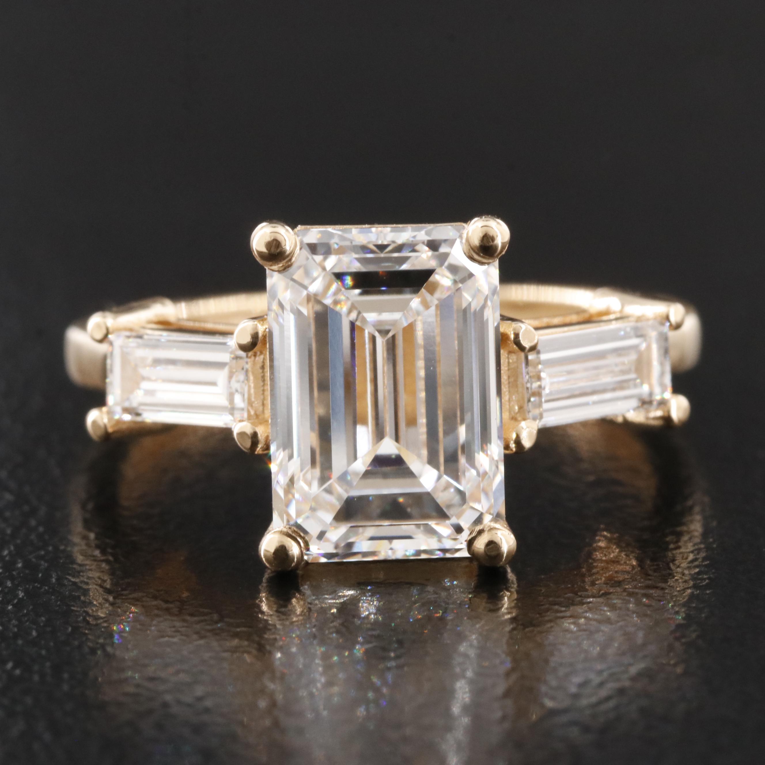 18K 3.41 Lab Grown Diamond Ring with IGI Report