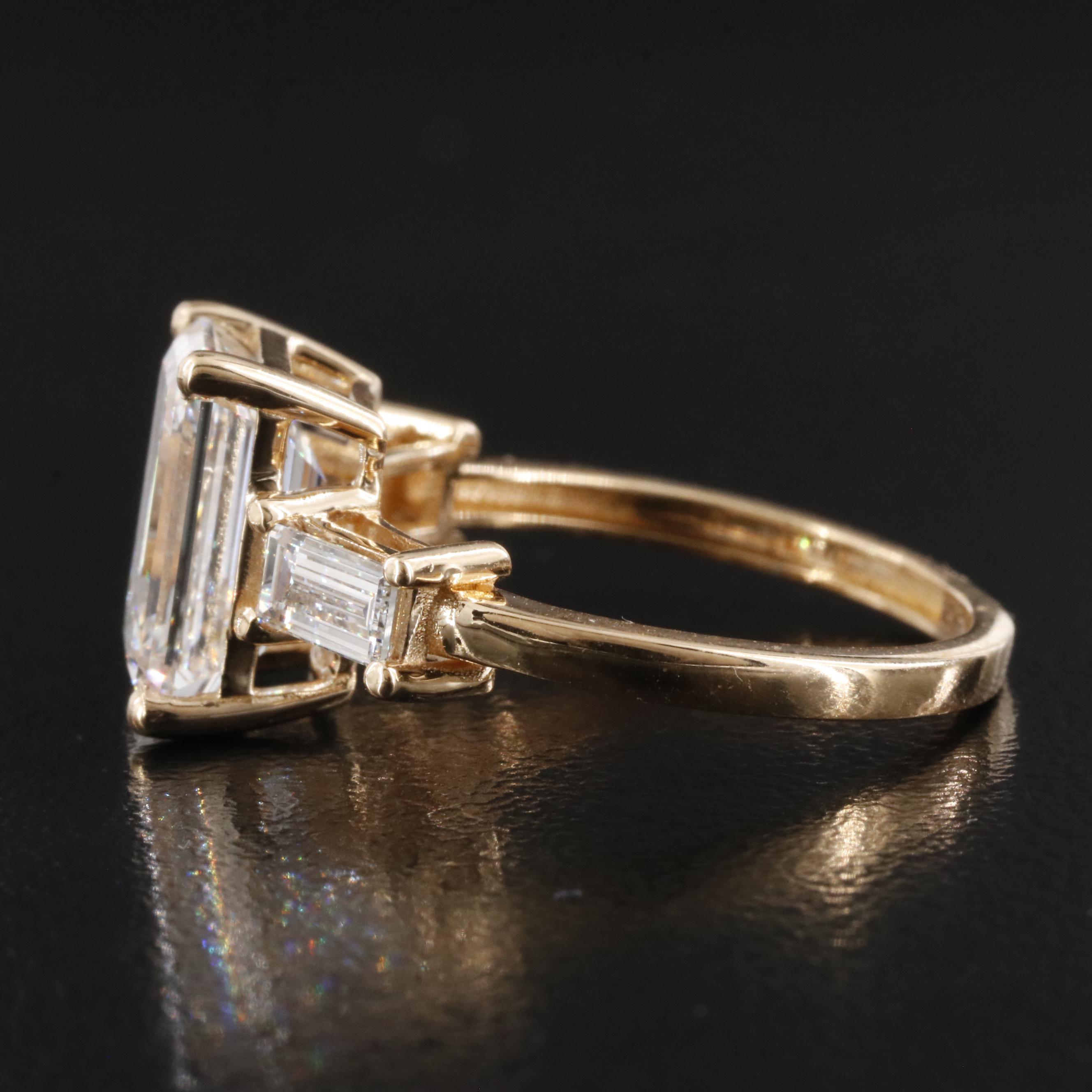 18K 3.41 Lab Grown Diamond Ring with IGI Report