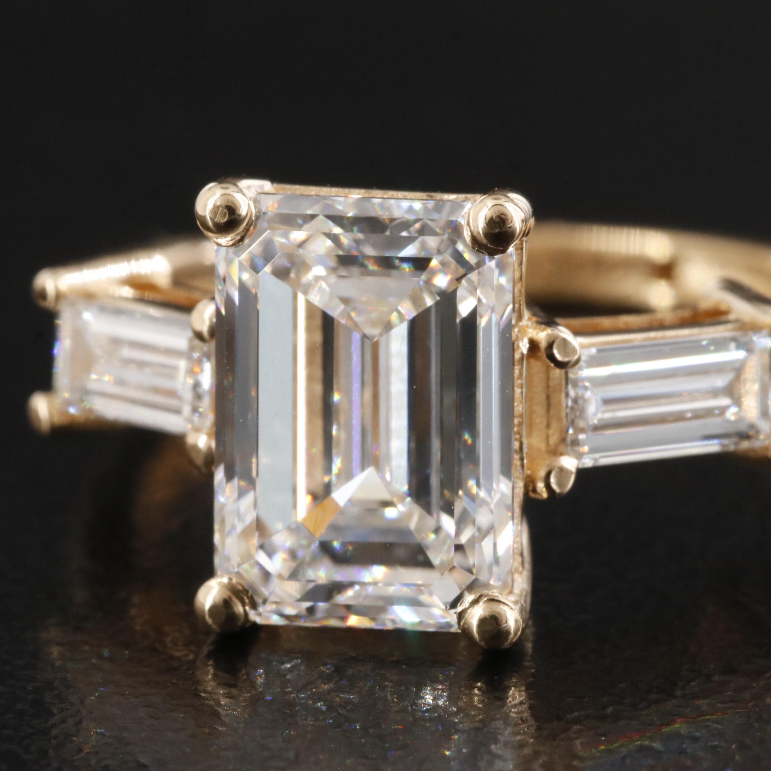 18K 3.41 Lab Grown Diamond Ring with IGI Report