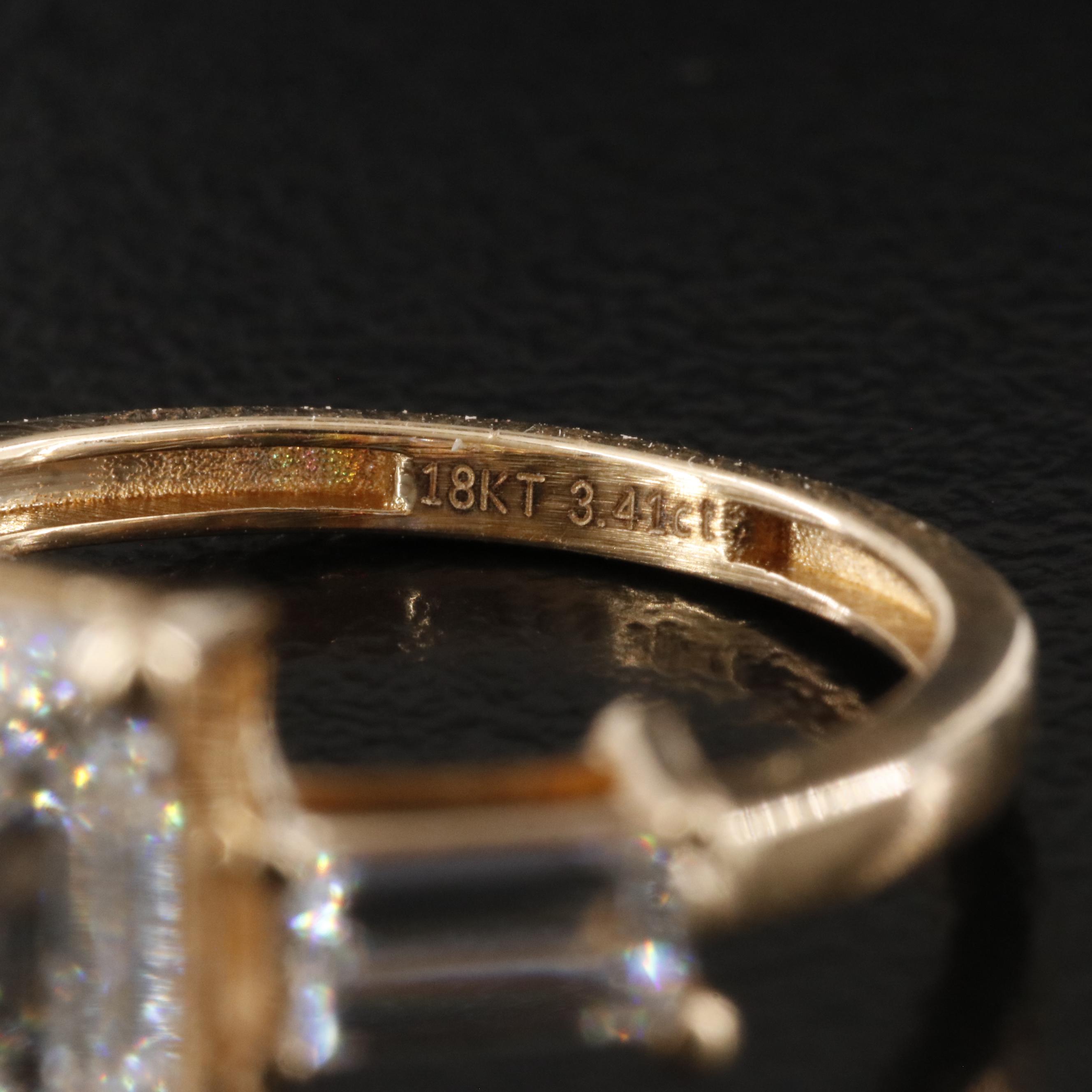 18K 3.41 Lab Grown Diamond Ring with IGI Report