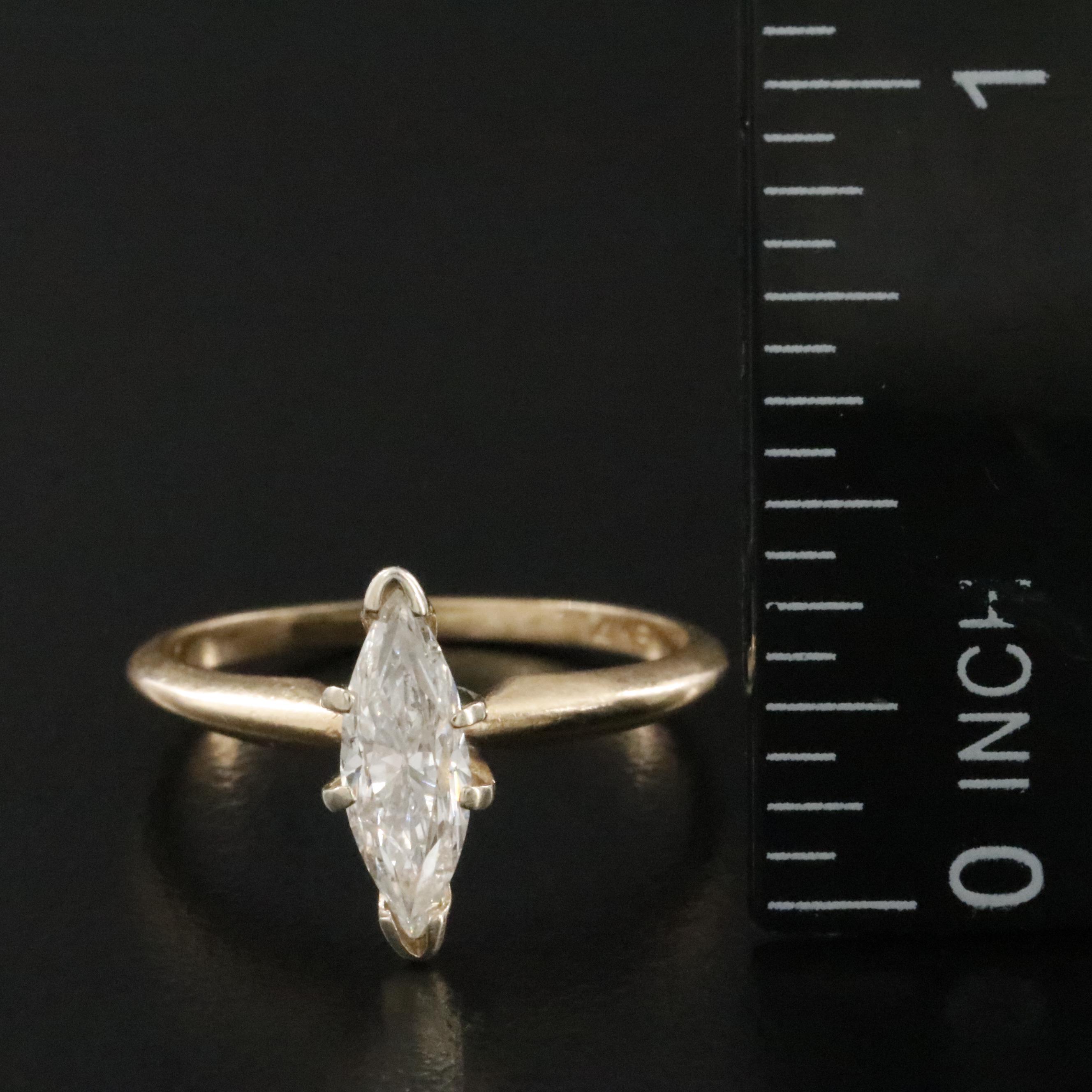 14K 1.38 CT Diamond Solitaire Ring