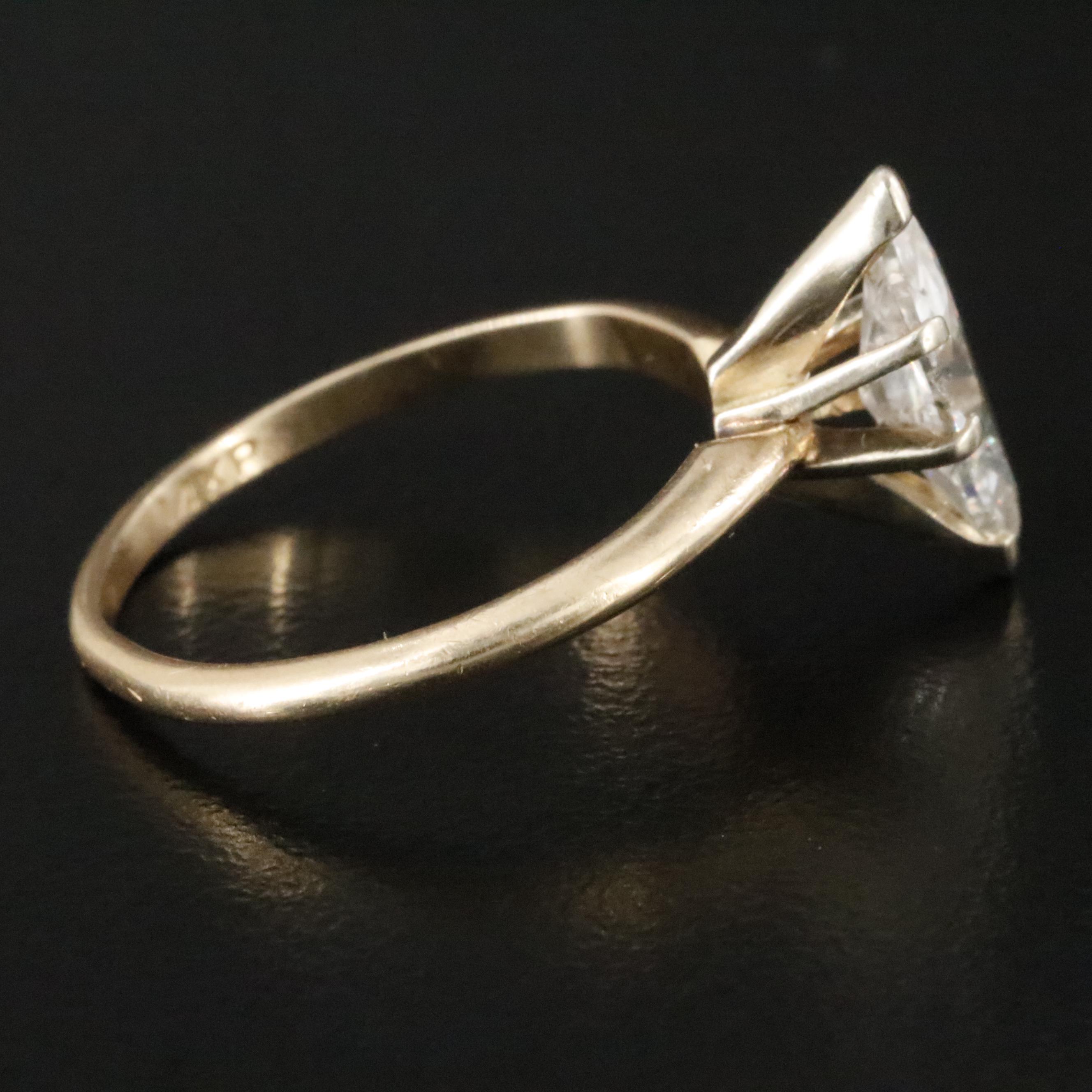 14K 1.38 CT Diamond Solitaire Ring