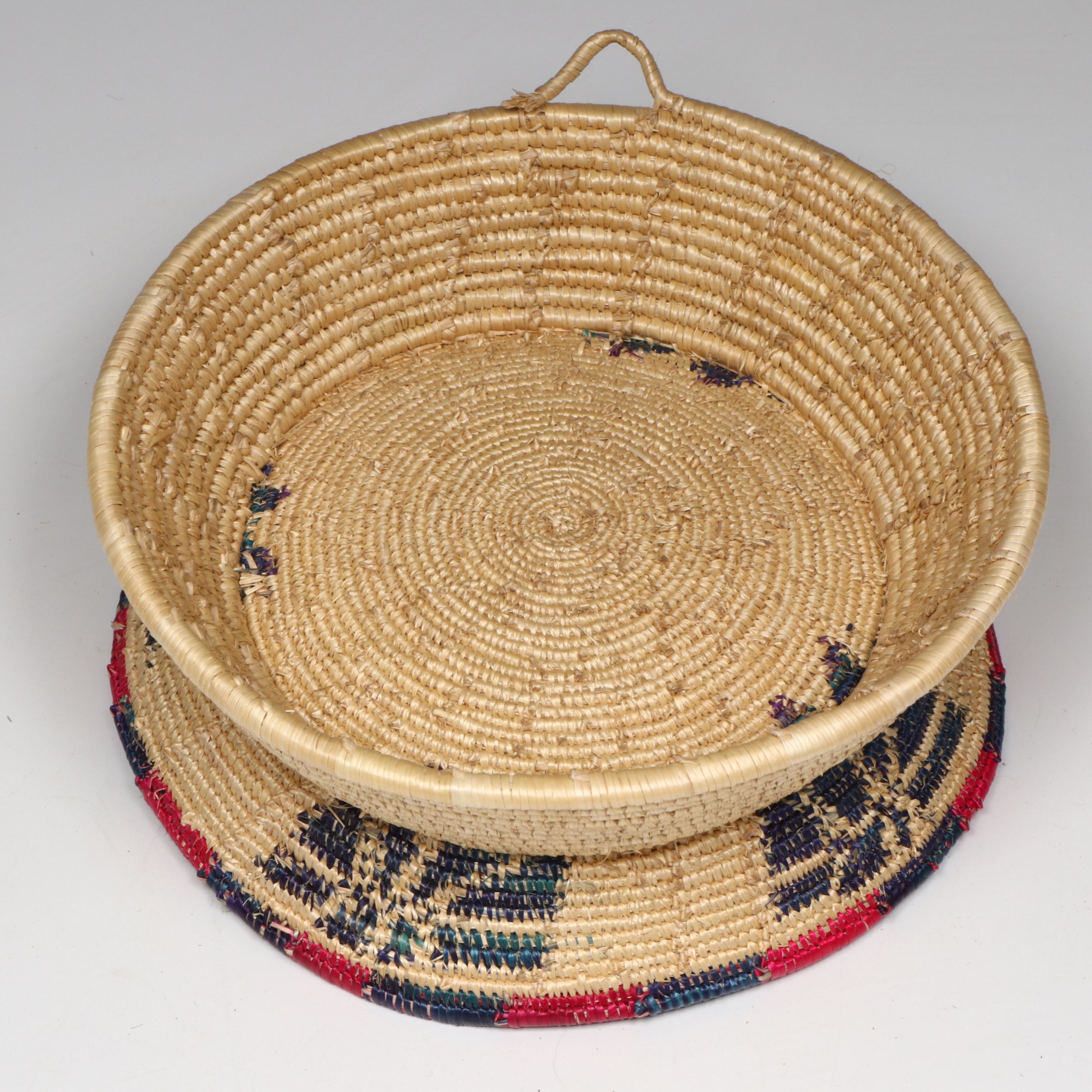 Ethiopian Gurage Peoples Handwoven Popcorn Bowls and Round Baskets