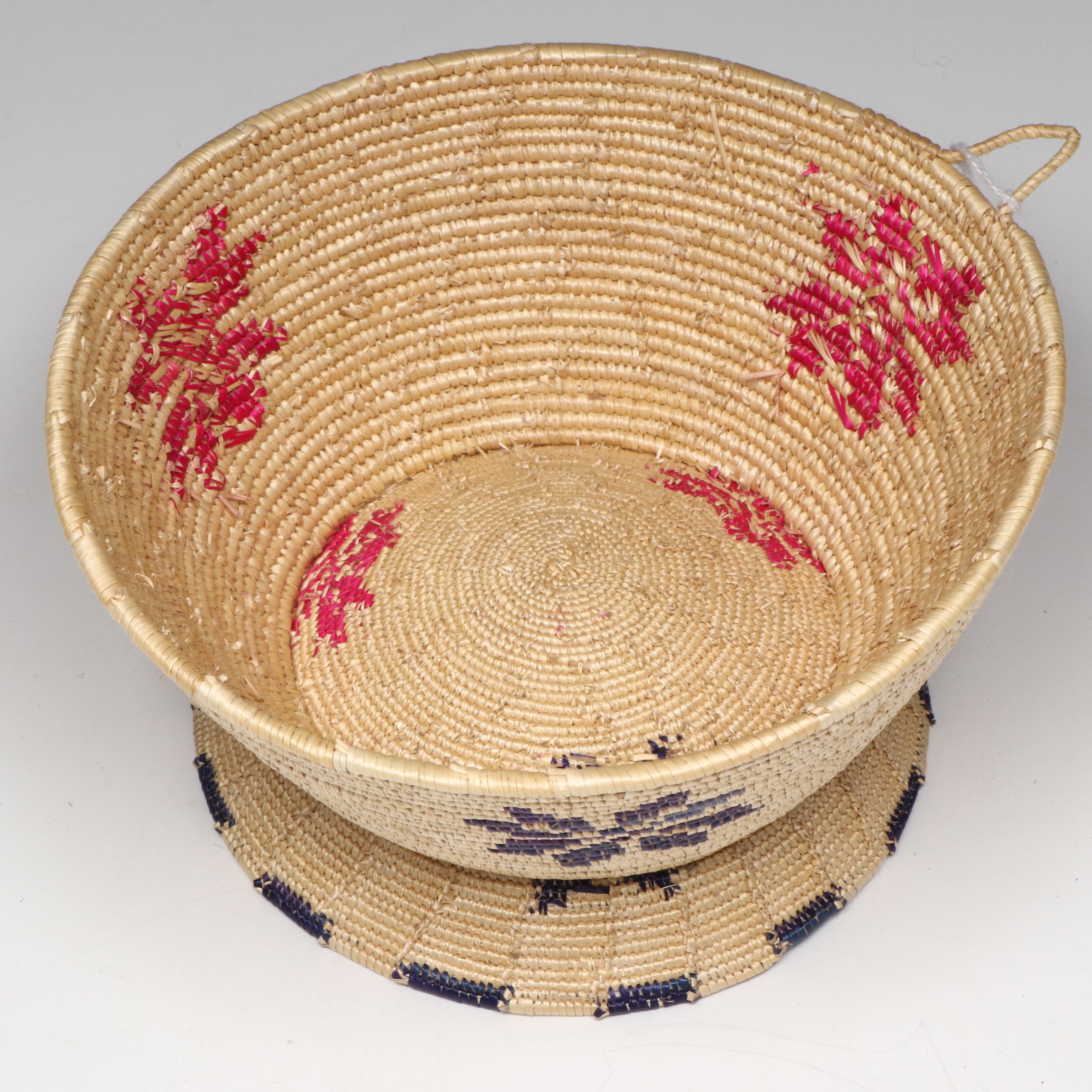 Ethiopian Gurage Peoples Handwoven Popcorn Bowls and Round Baskets