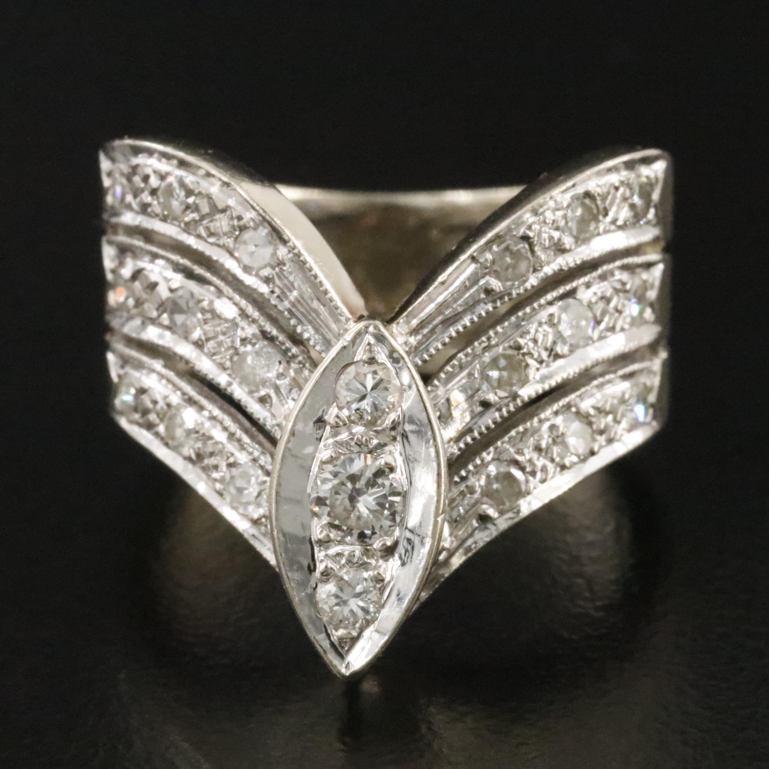 Vintage Harold Freeman 14K 0.53 CTW Diamond Ring