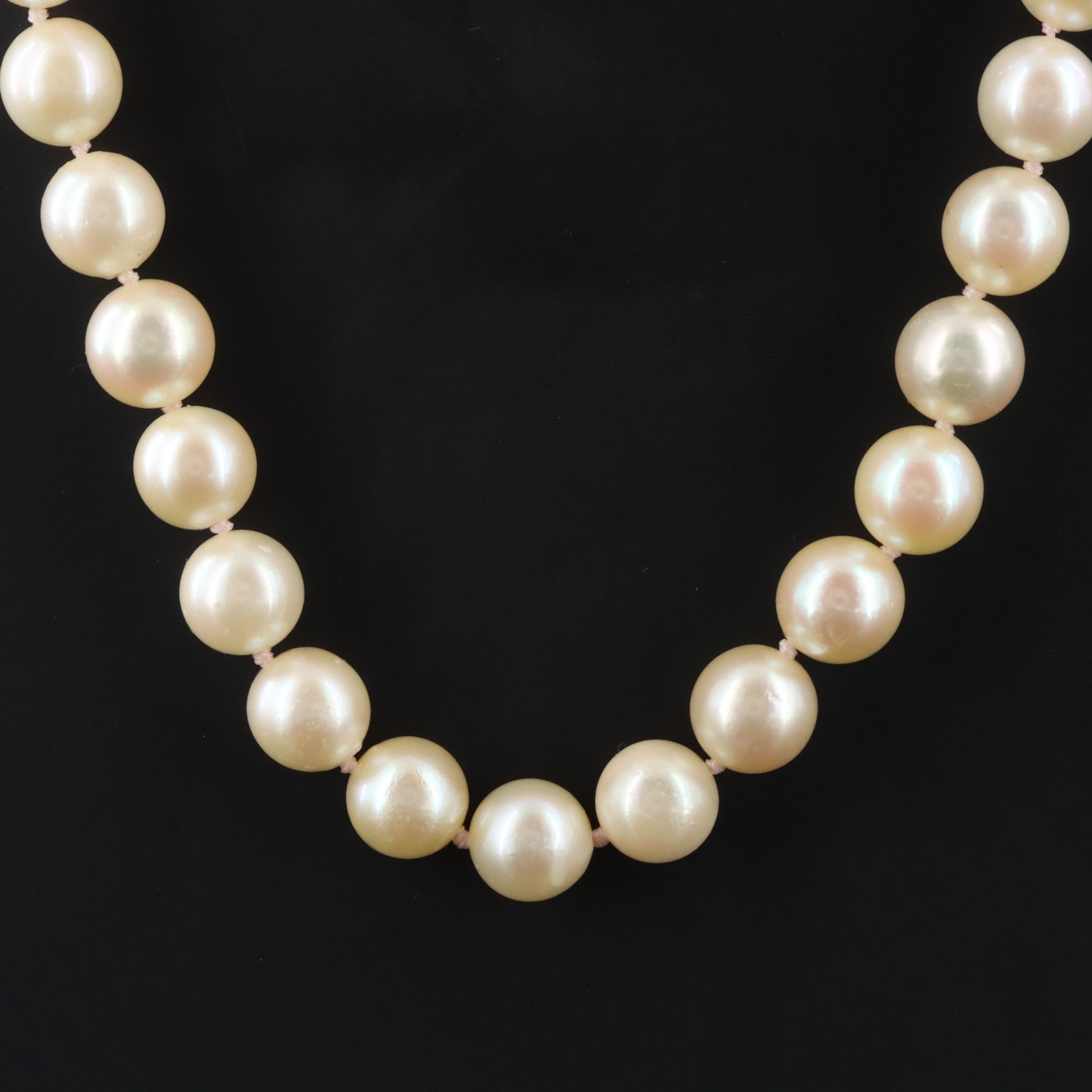 Pearl Necklace with Sterling Clasp