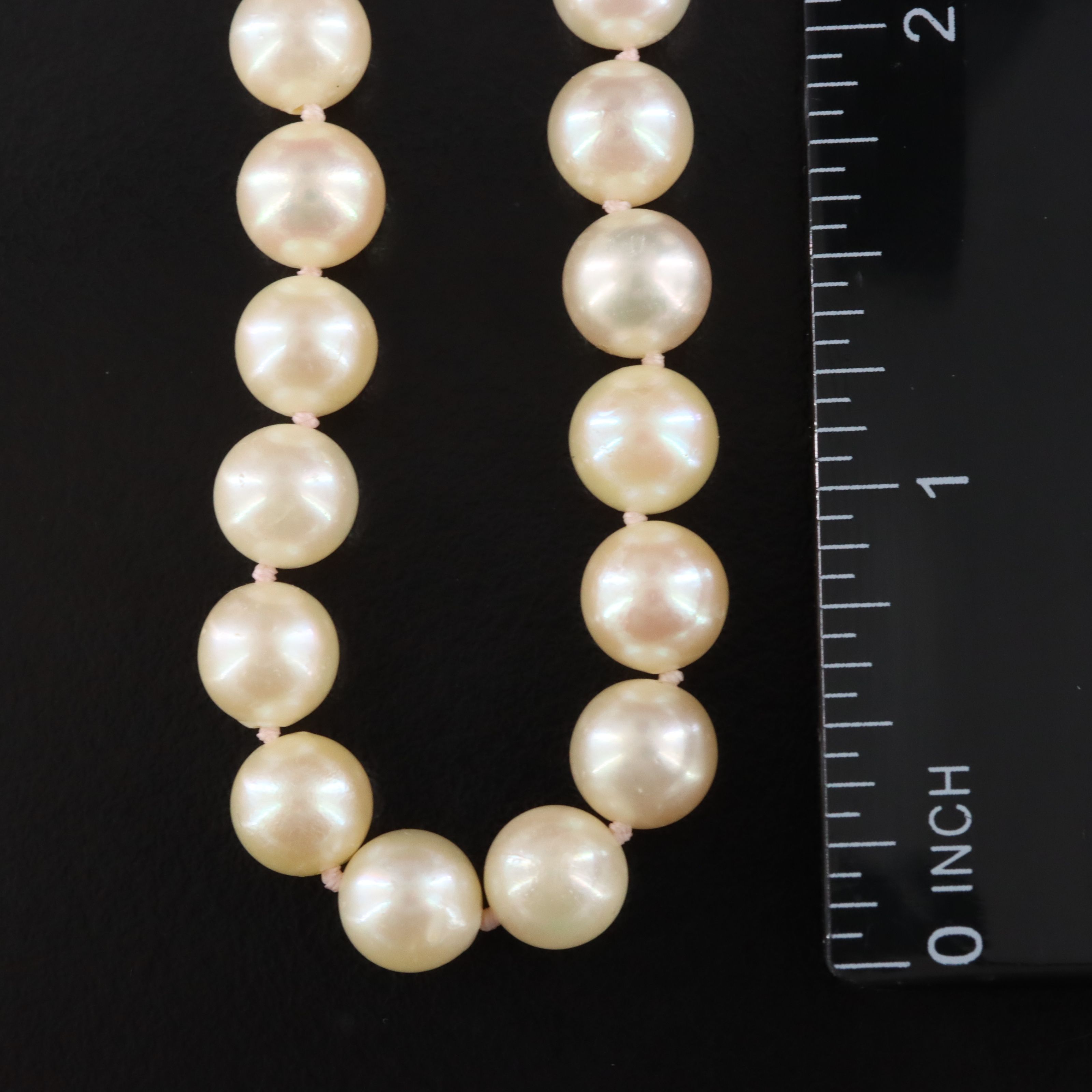 Pearl Necklace with Sterling Clasp