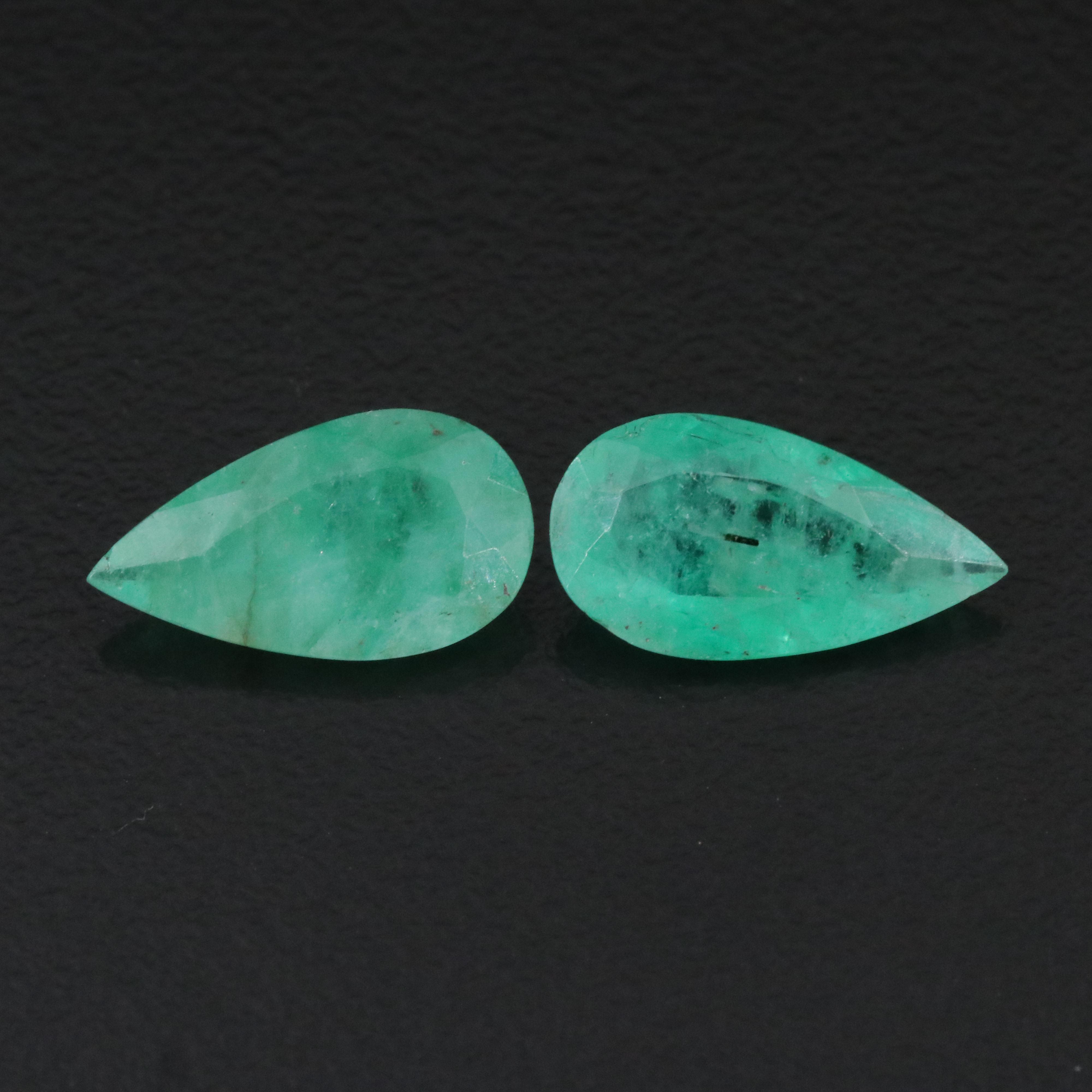 Loose 4.56 CTW Emerald Pair