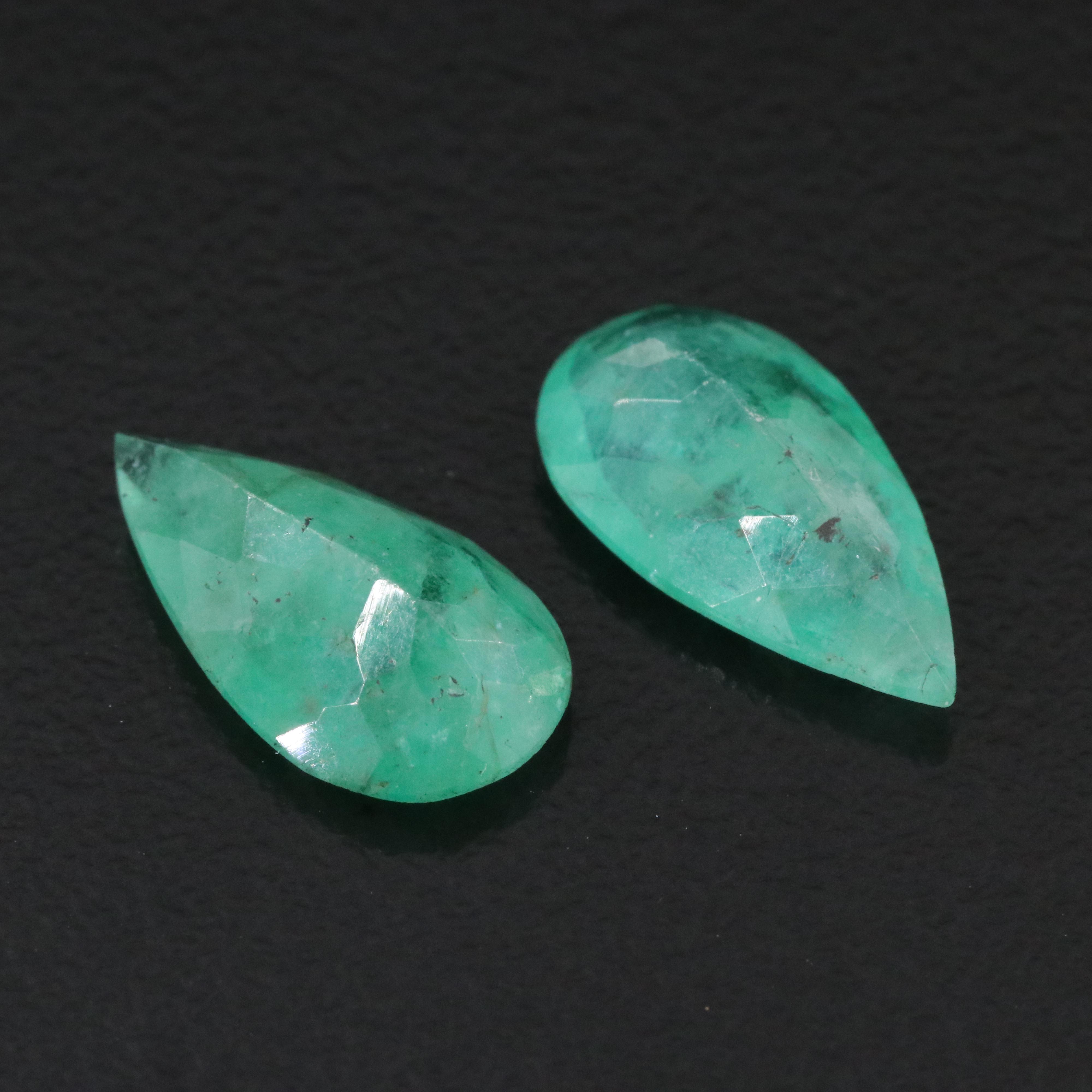Loose 4.56 CTW Emerald Pair