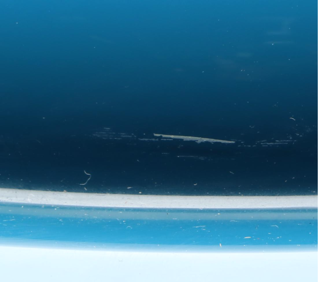 Venini Murano "Deco" Handblown Dark Blue Art Glass Vase