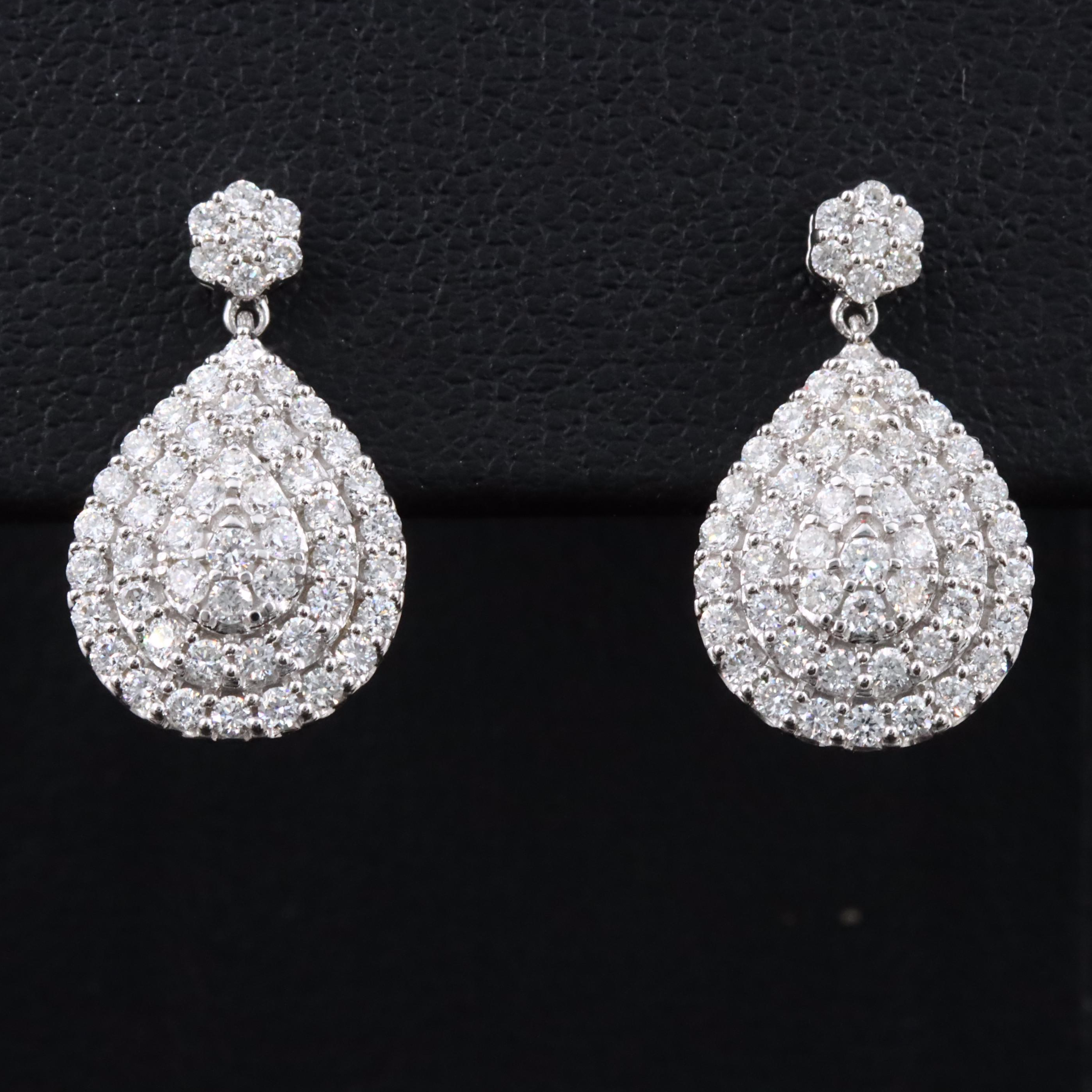 14K 1.03 CTW Lab Grown Diamond Drop Earrings