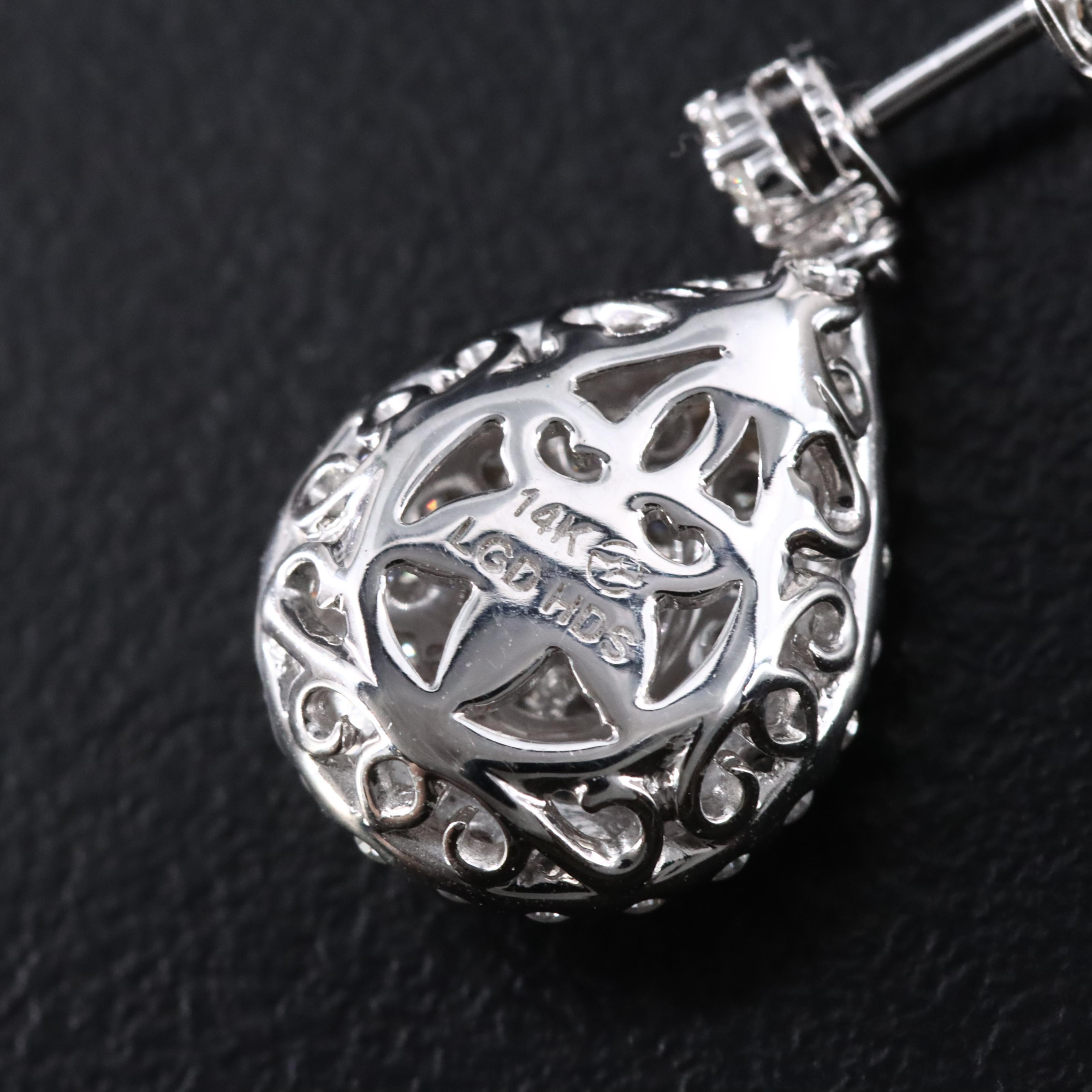 14K 1.03 CTW Lab Grown Diamond Drop Earrings