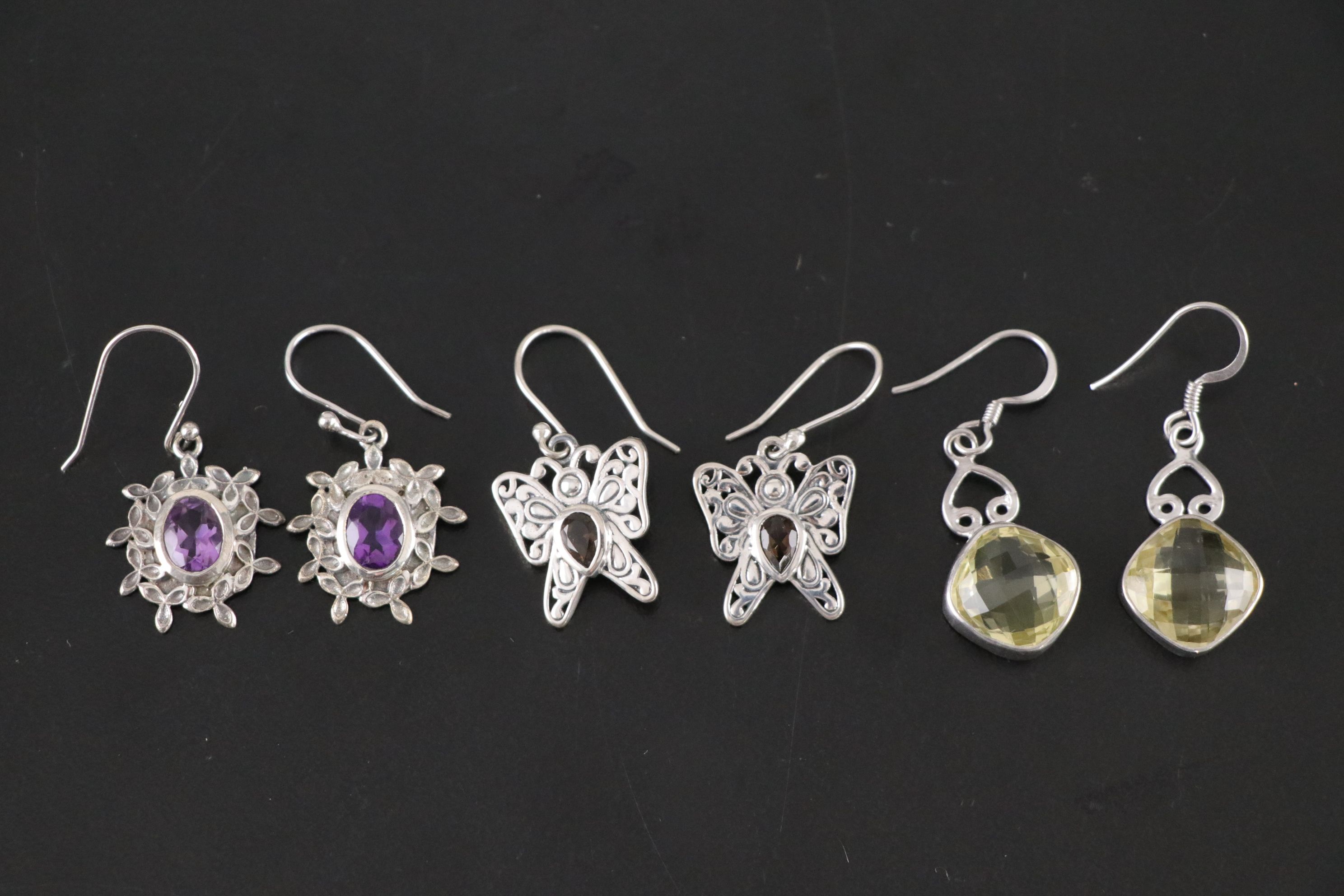 14 Assorted Sterling Silver Rings, Necklaces and Earrings